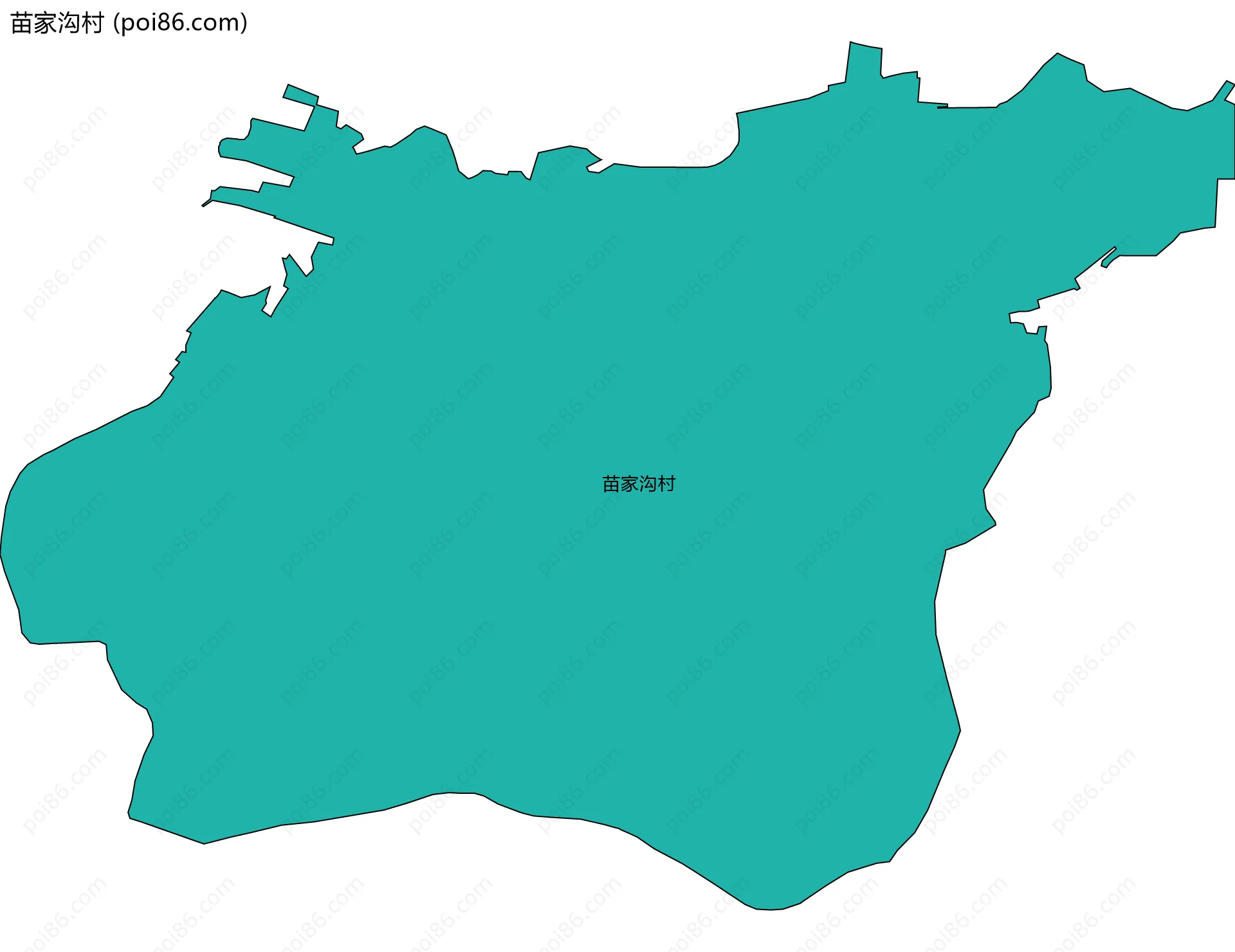 苗家沟村边界地图