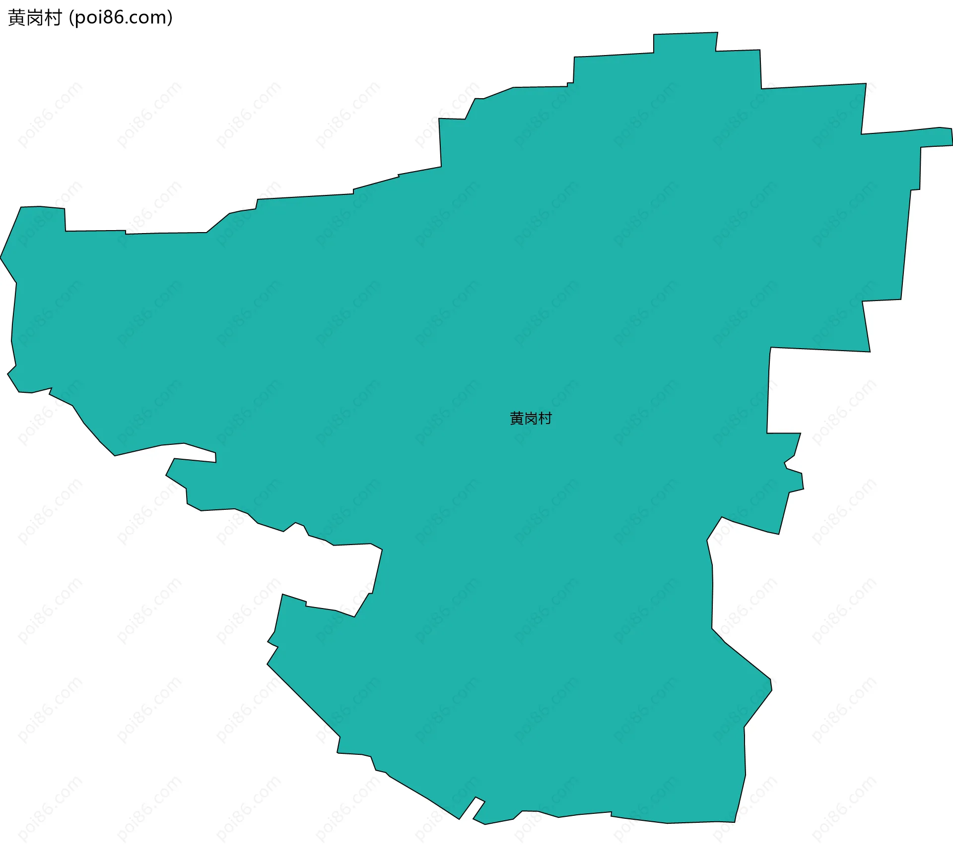 黄岗村边界地图
