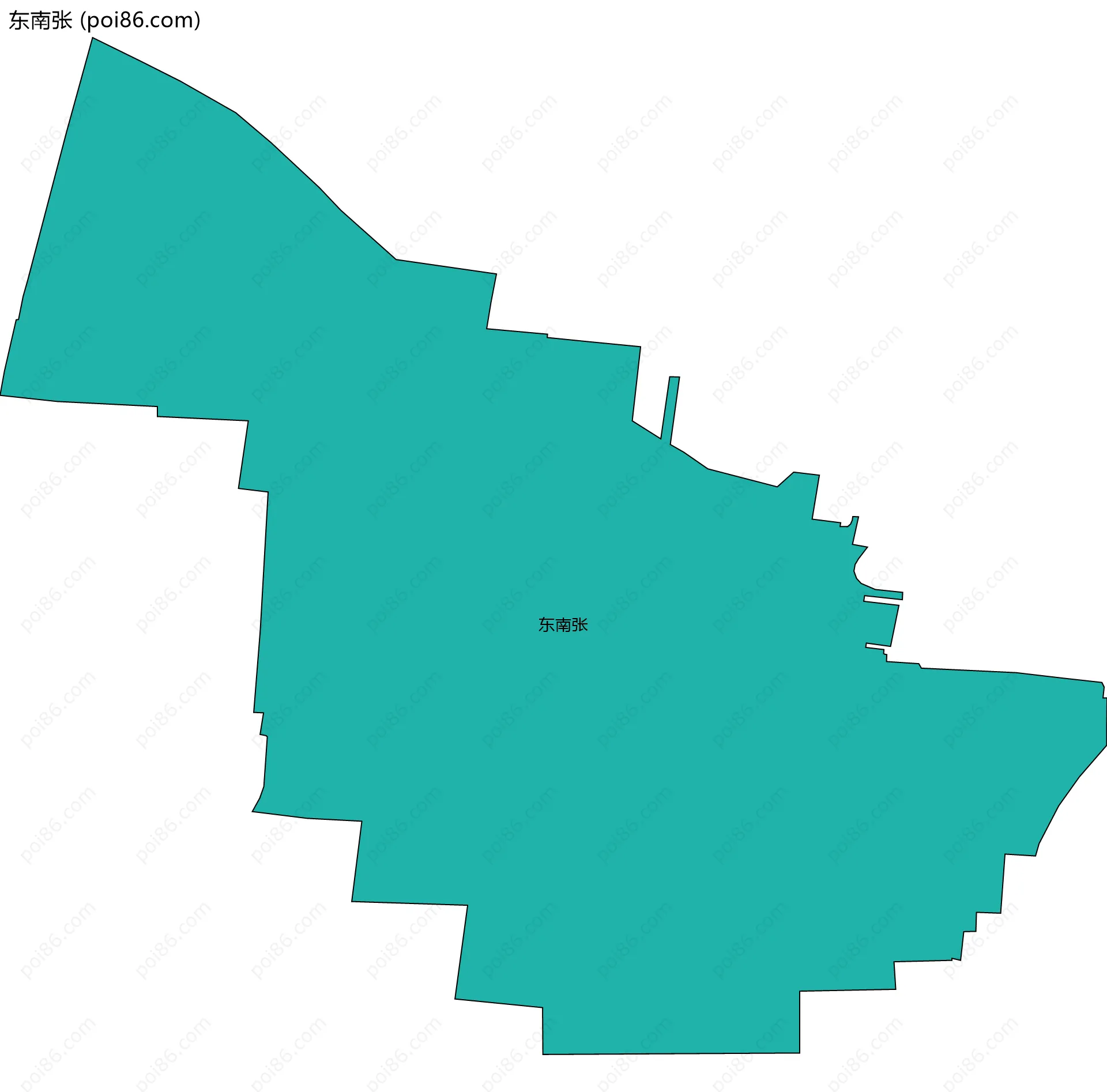 东南张边界地图