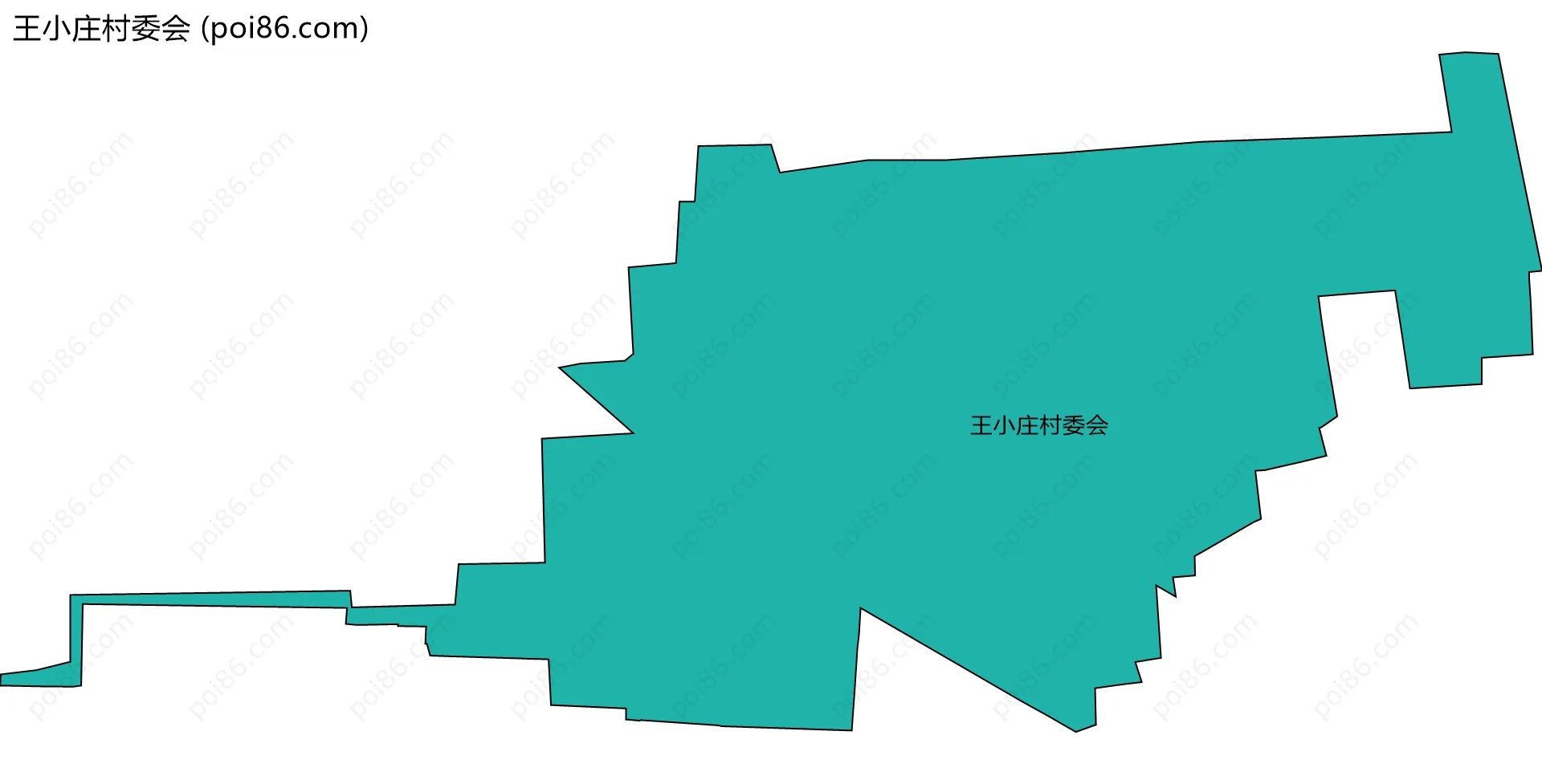 王小庄村委会边界地图