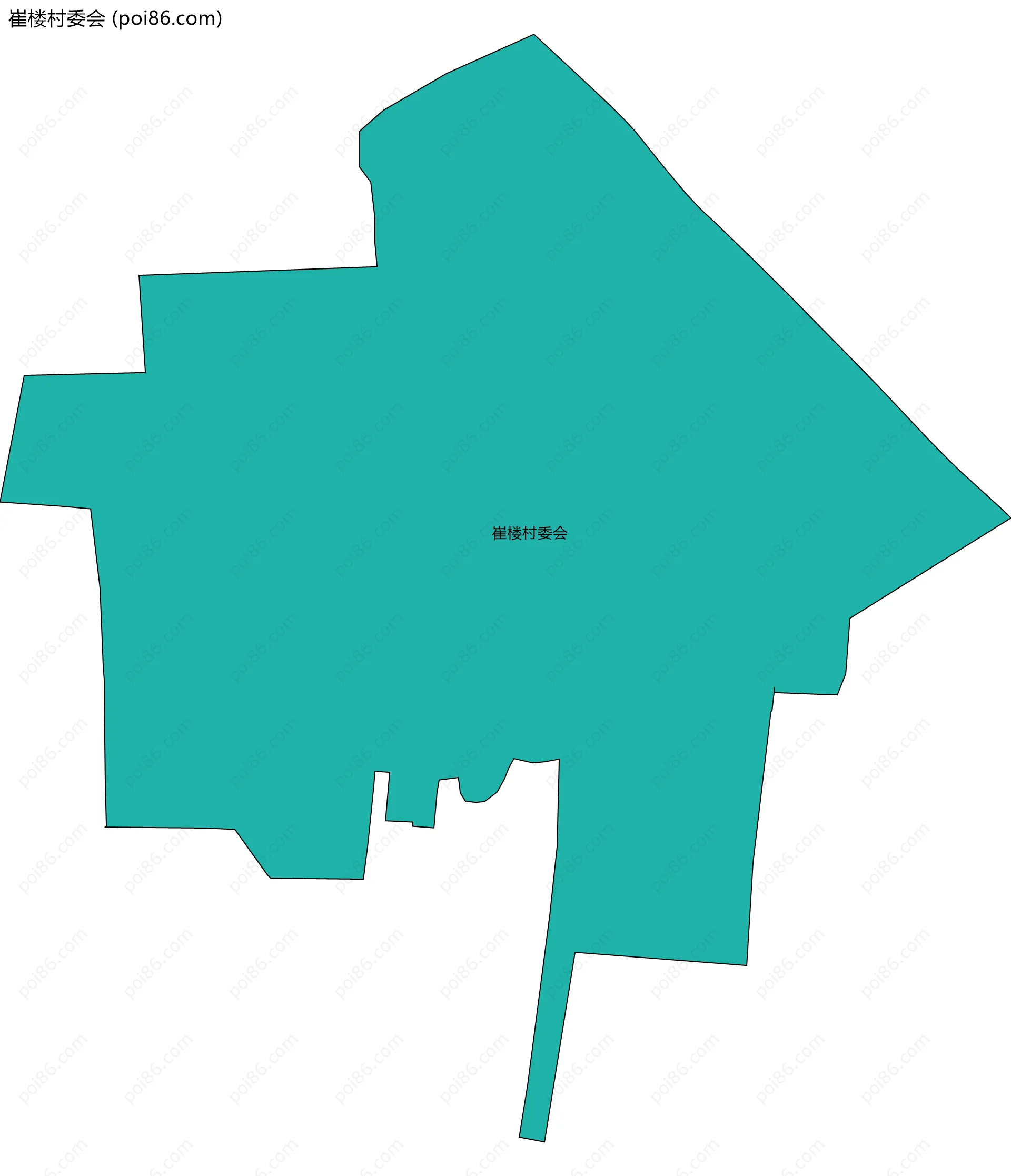 崔楼村委会边界地图
