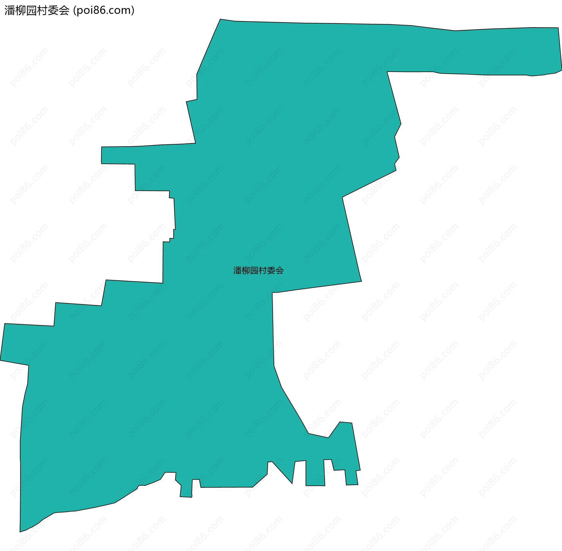 潘柳园村委会边界地图