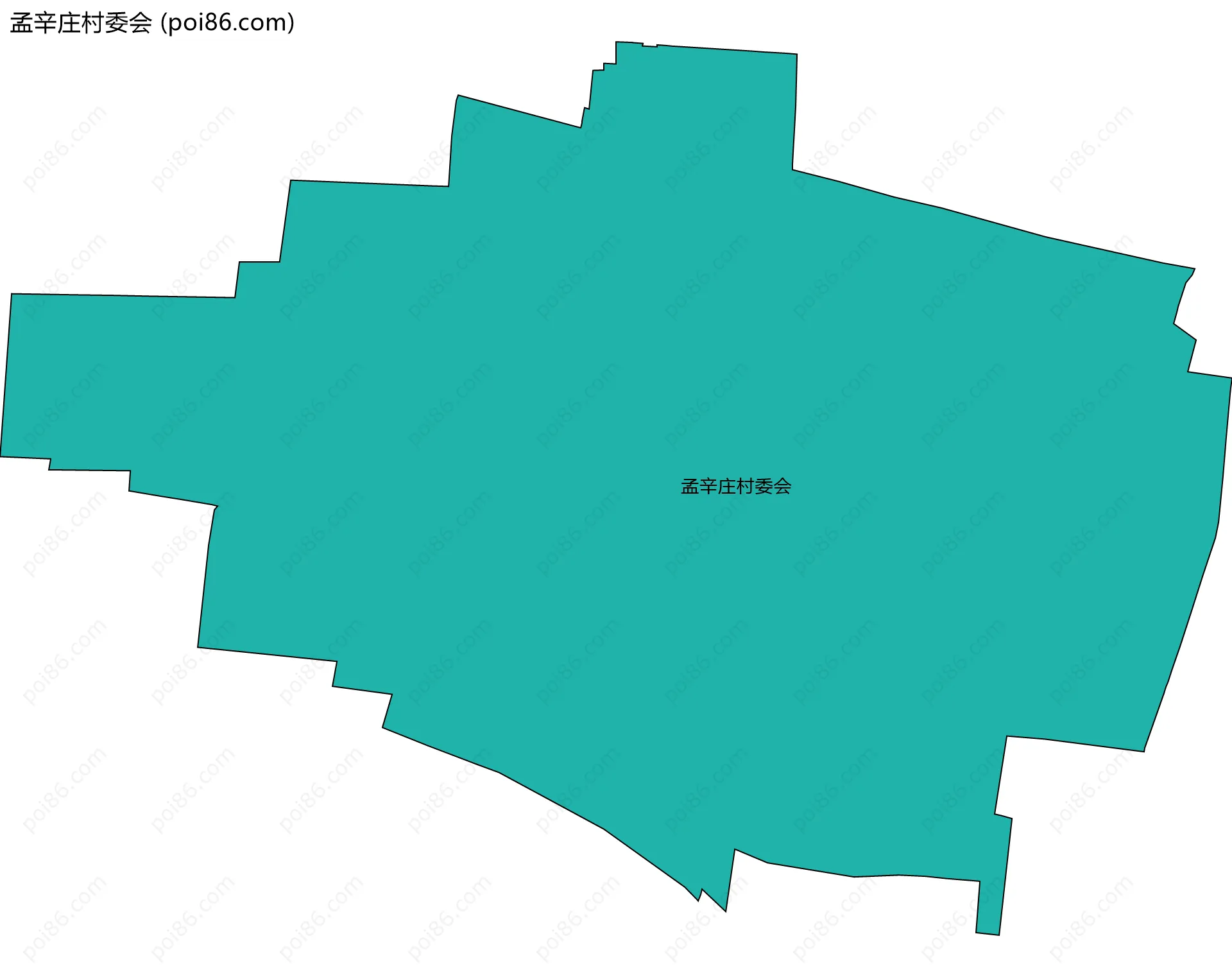孟辛庄村委会边界地图