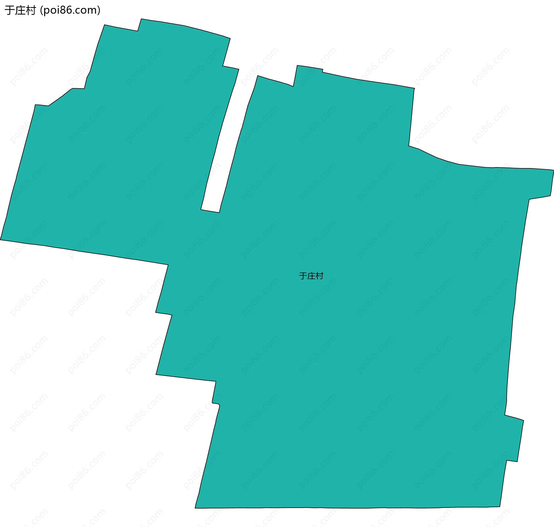 于庄村边界地图