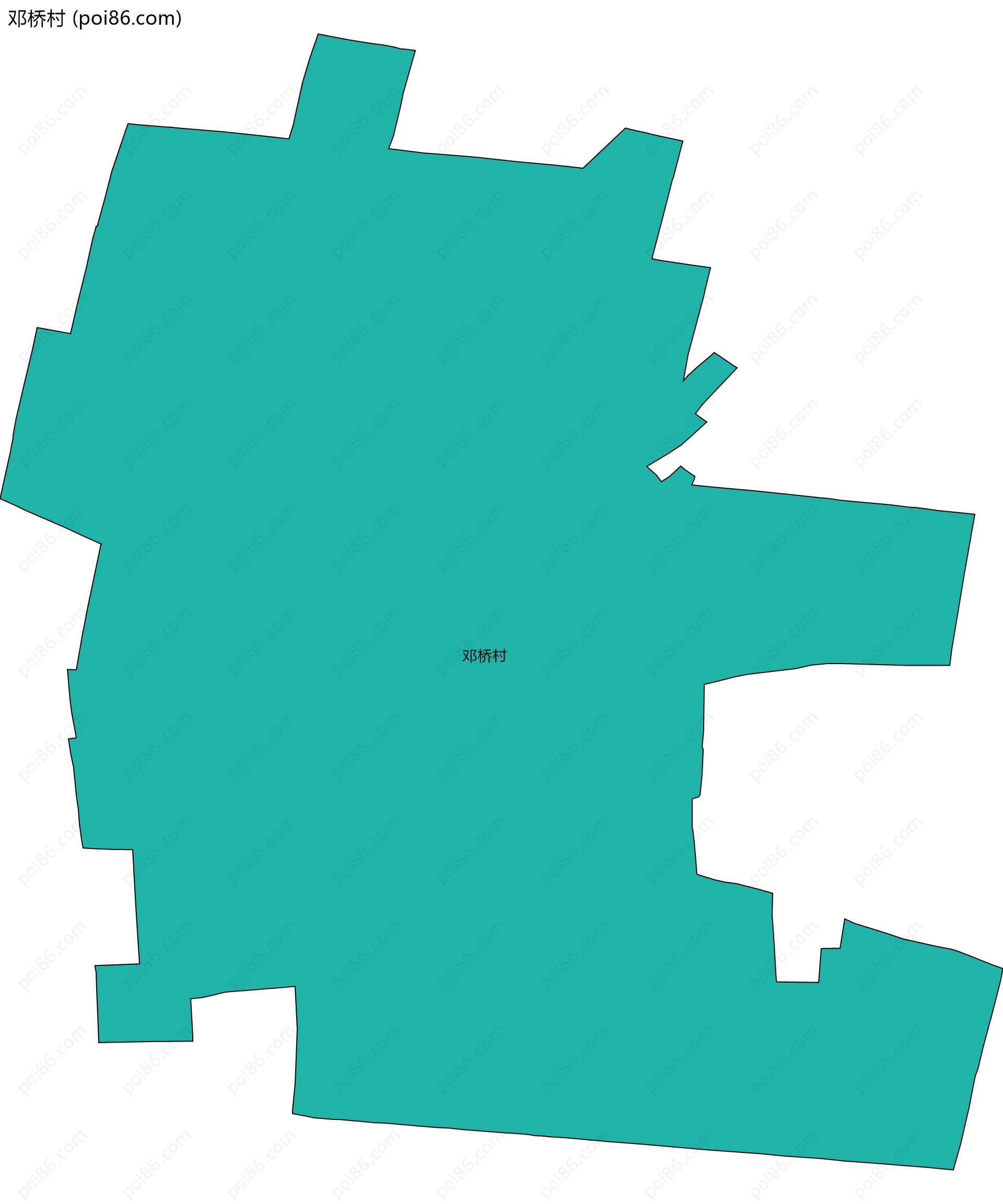 邓桥村边界地图