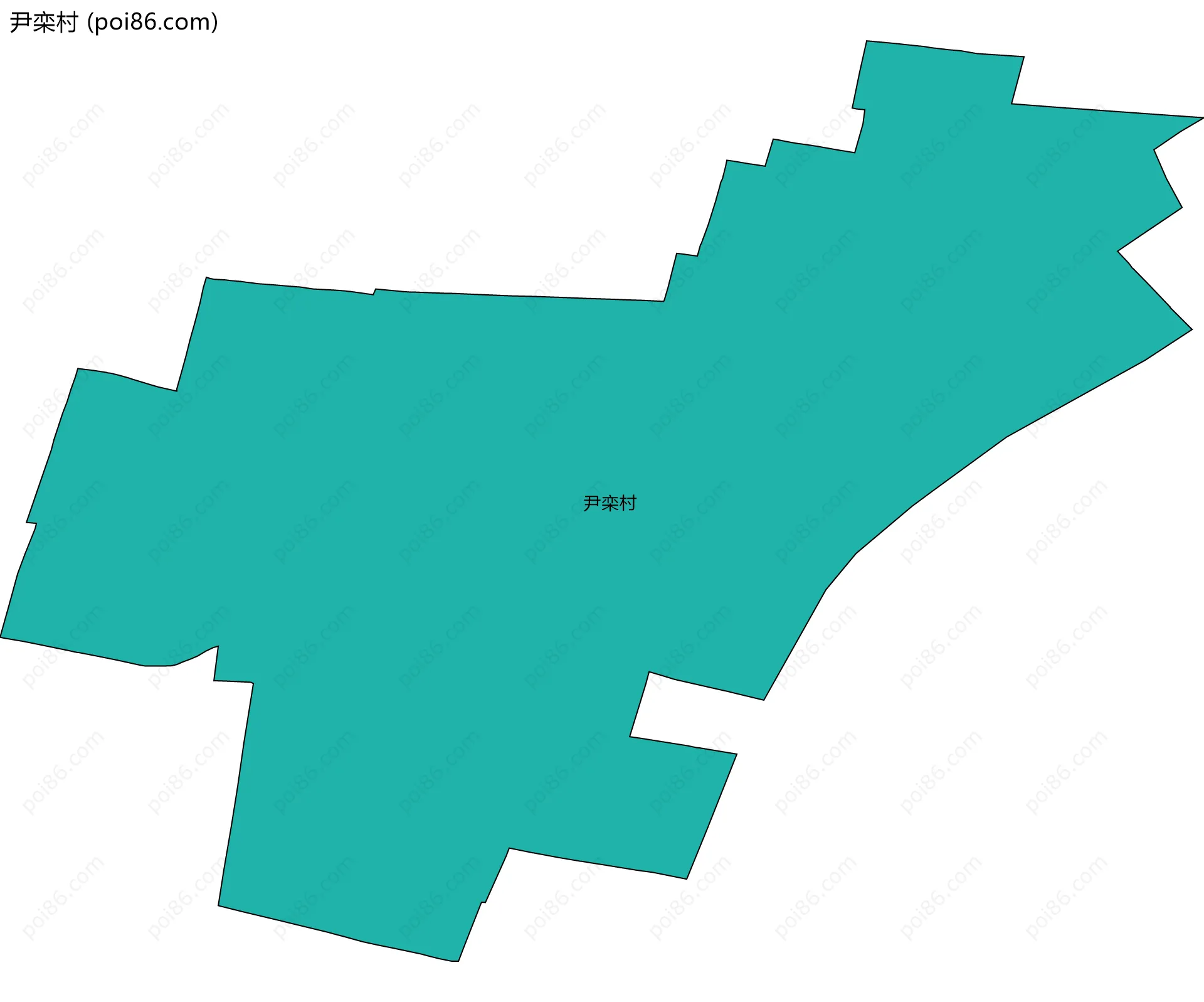 尹栾村边界地图