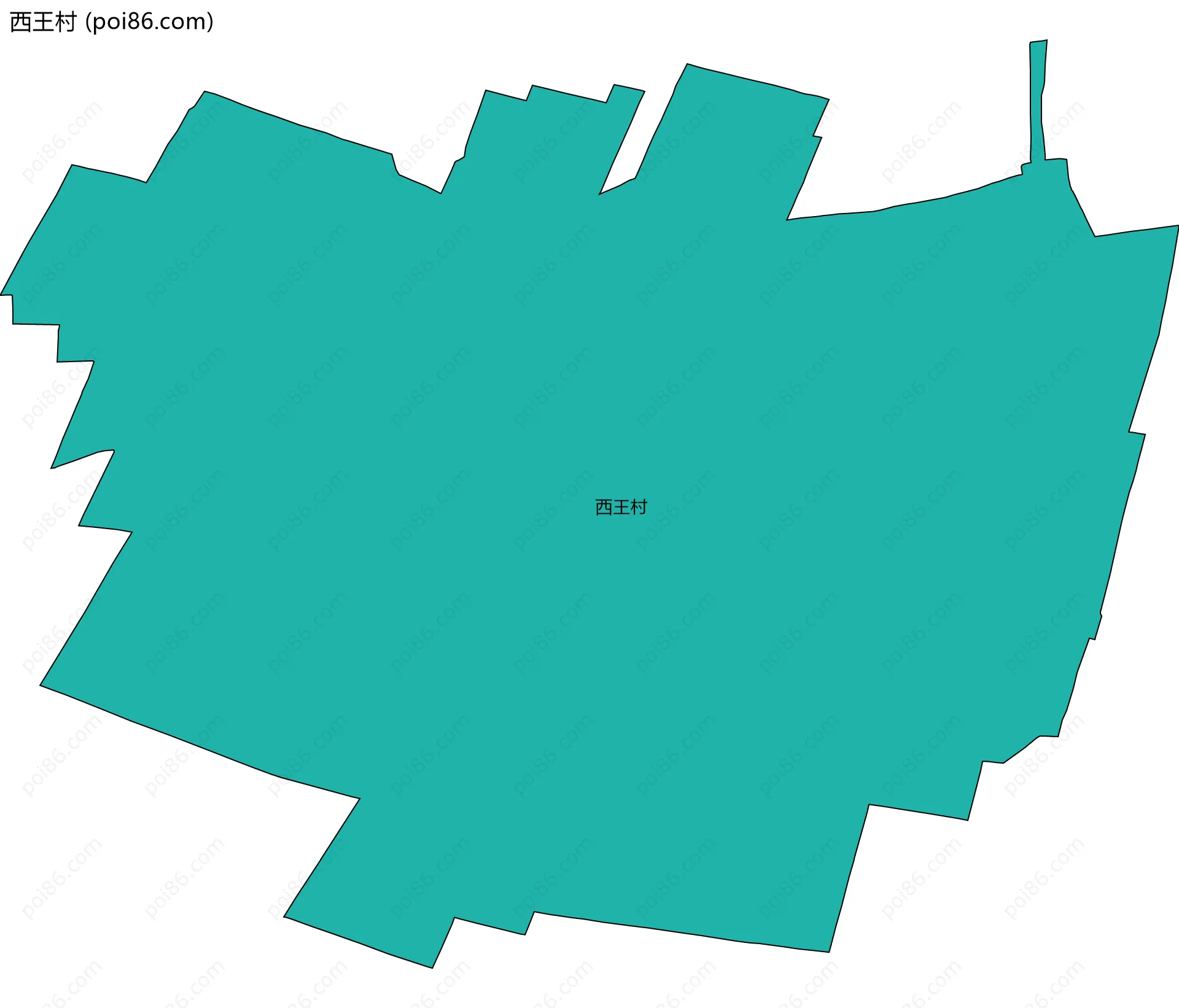 西王村边界地图