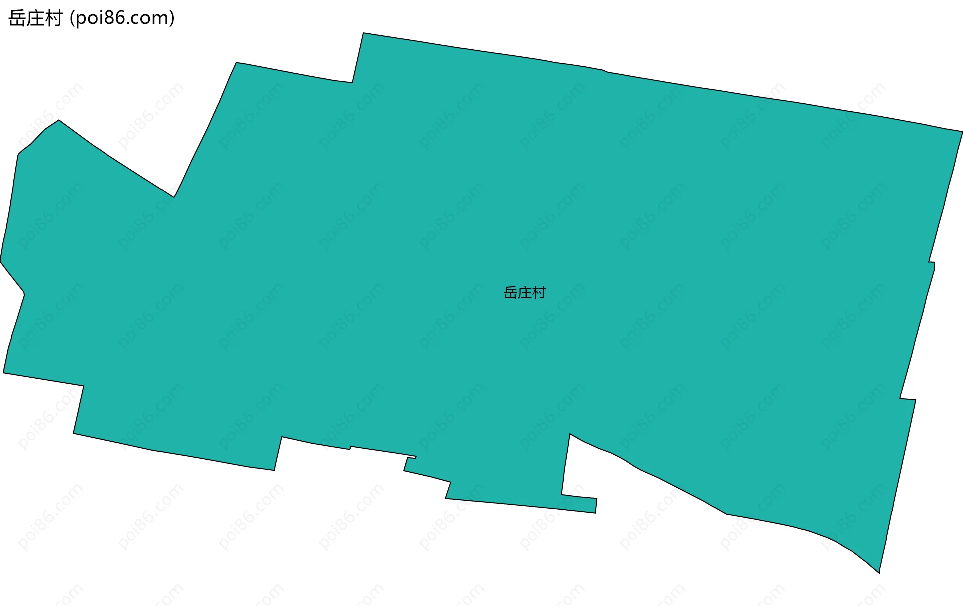 岳庄村边界地图