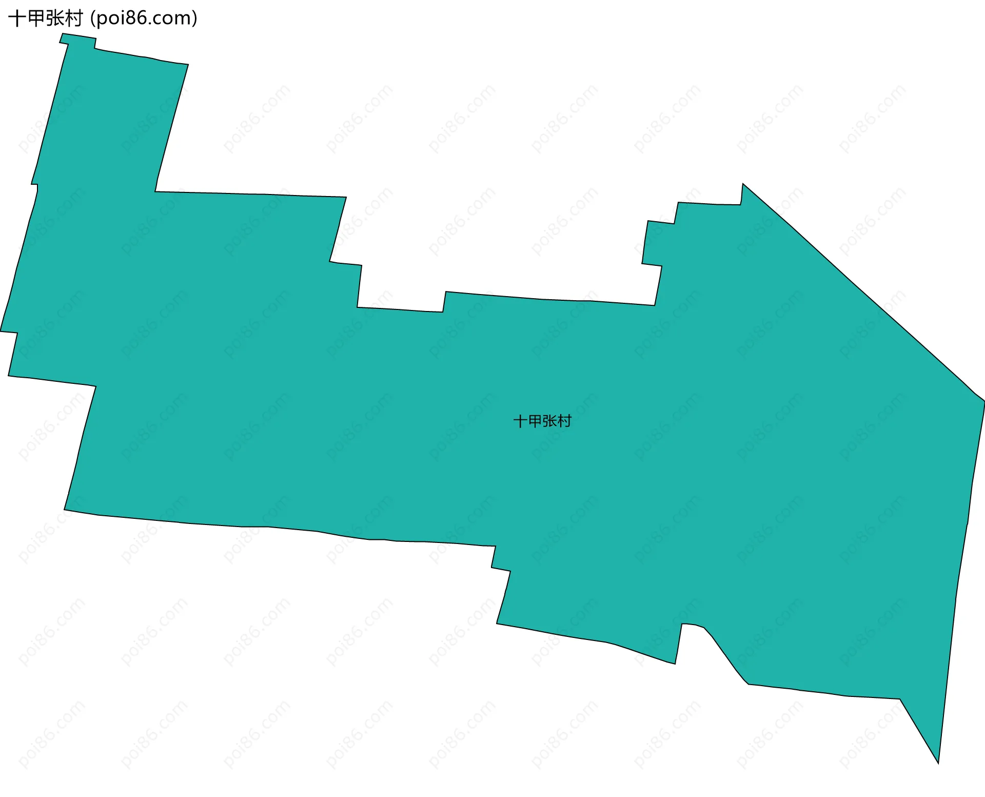 十甲张村边界地图