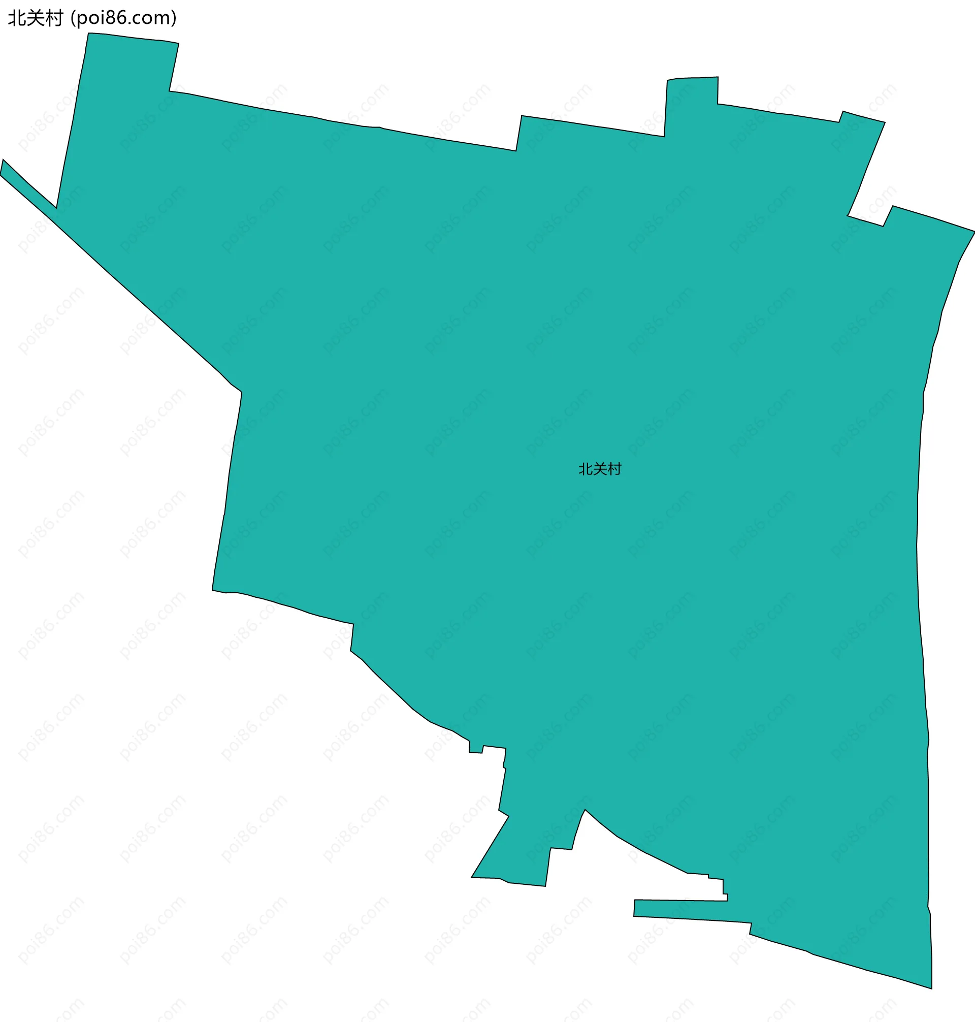 北关村边界地图