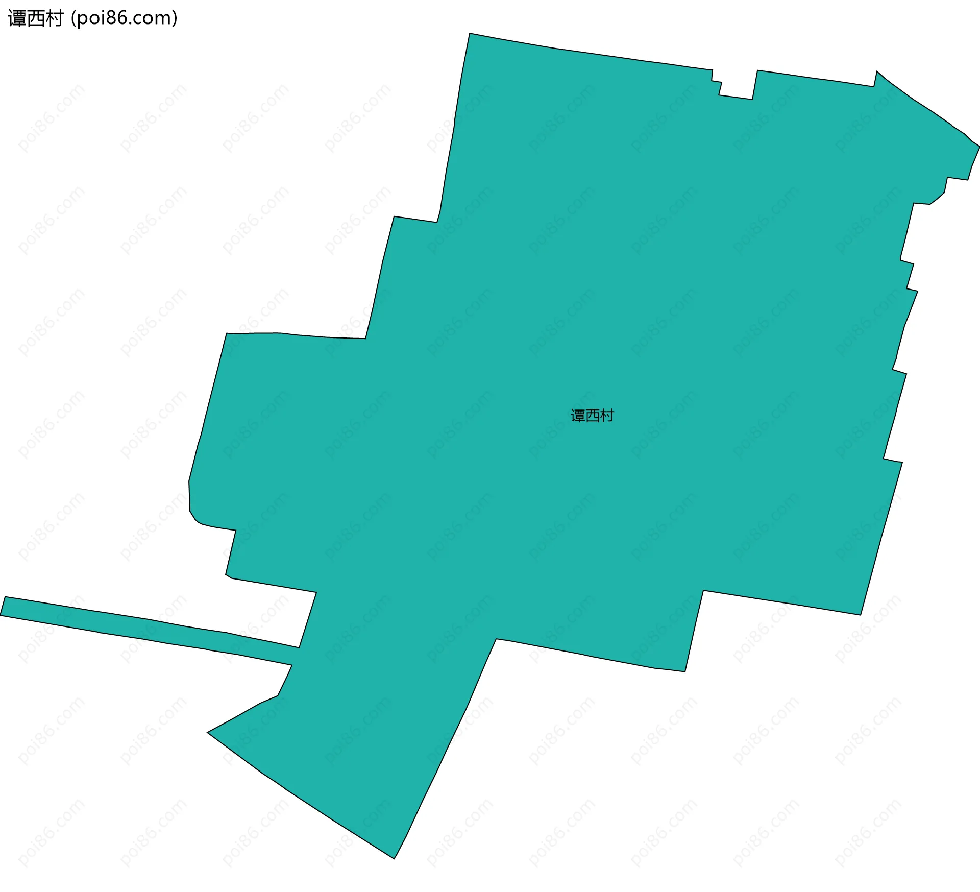 谭西村边界地图