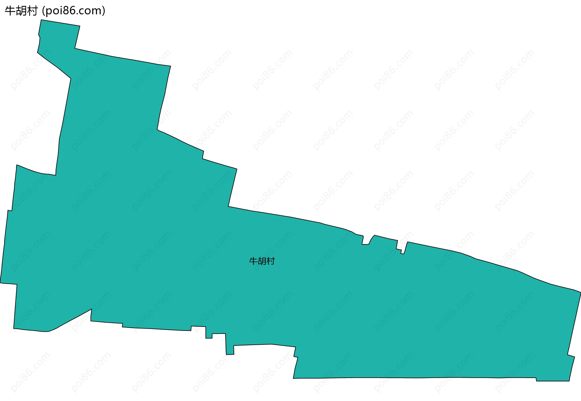 牛胡村边界地图