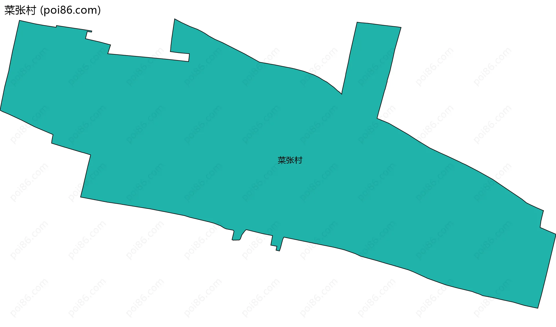 菜张村边界地图