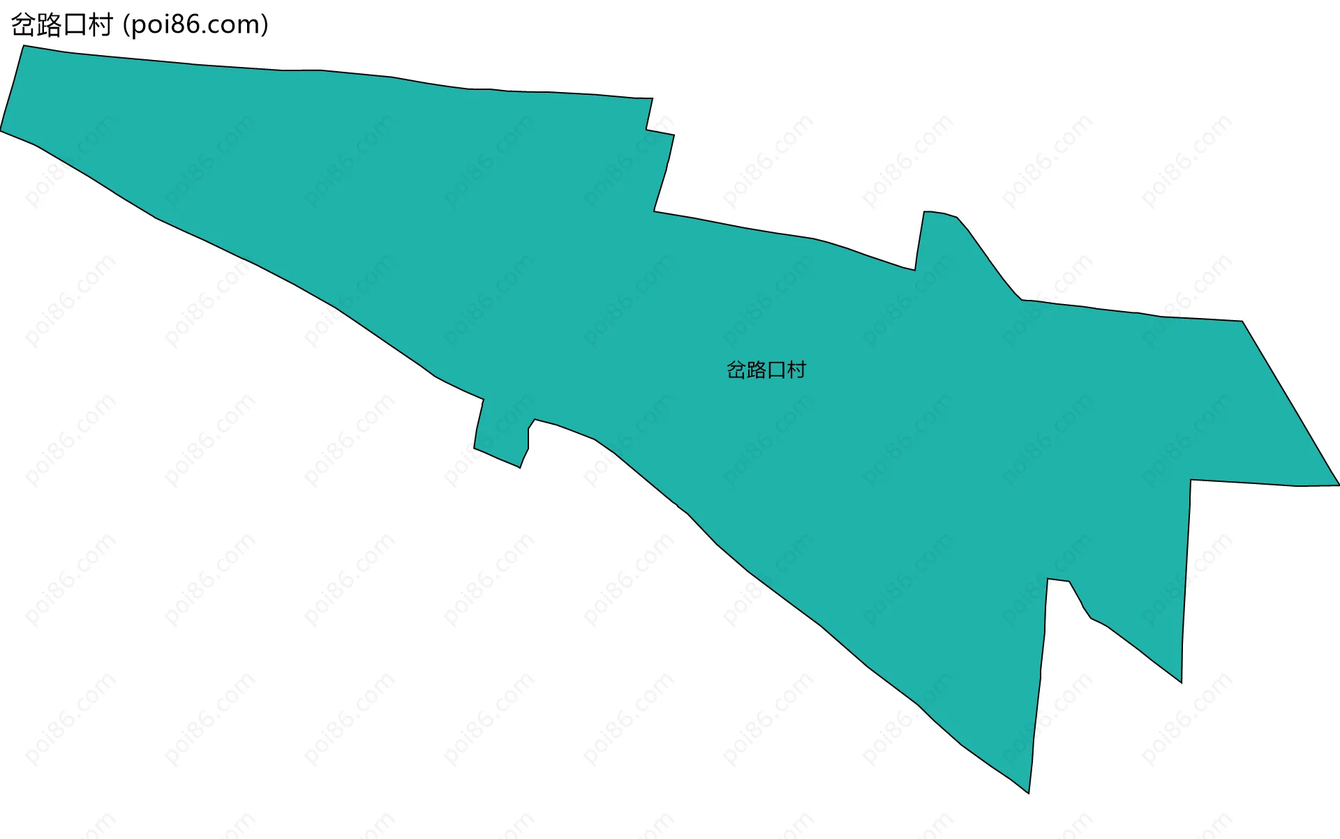 岔路口村边界地图