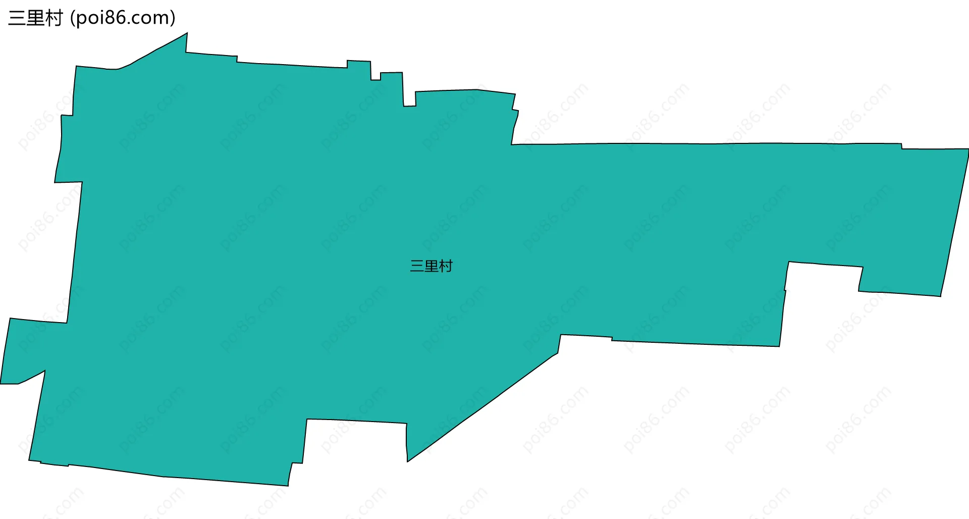 三里村边界地图
