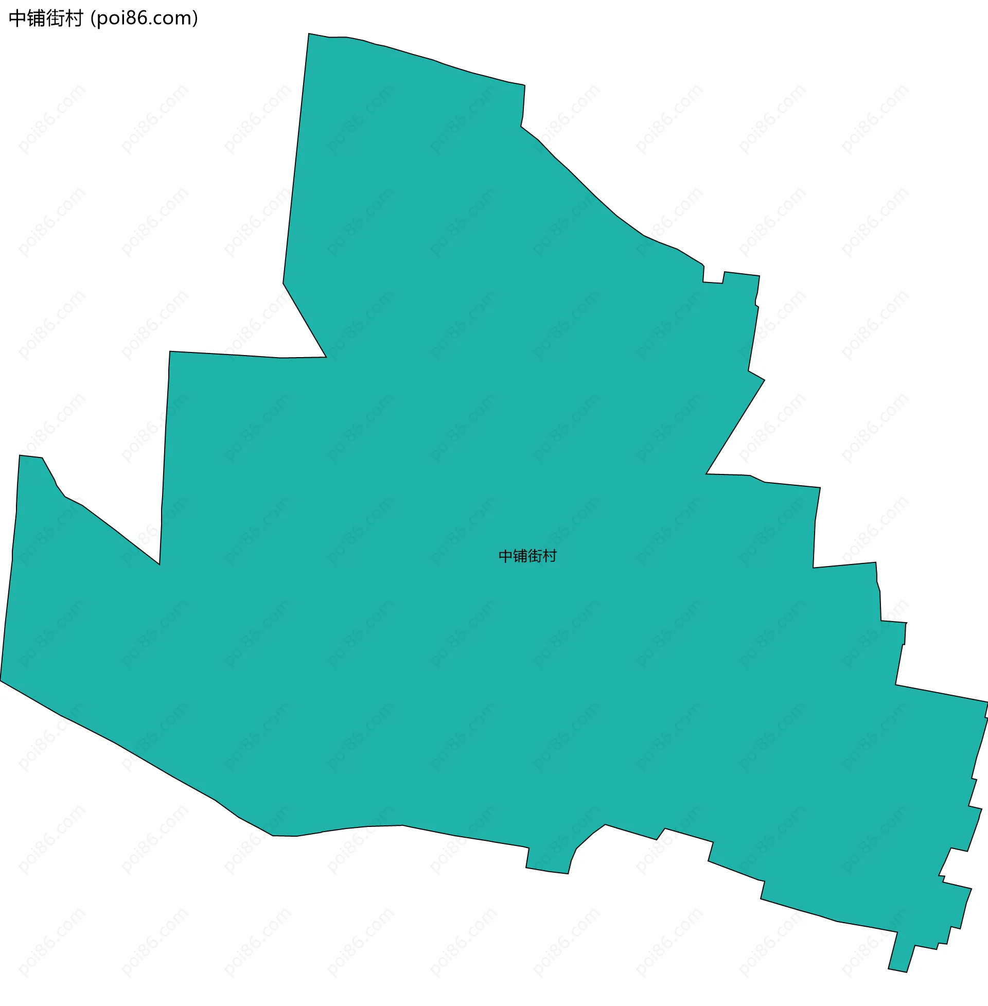 中铺街村边界地图