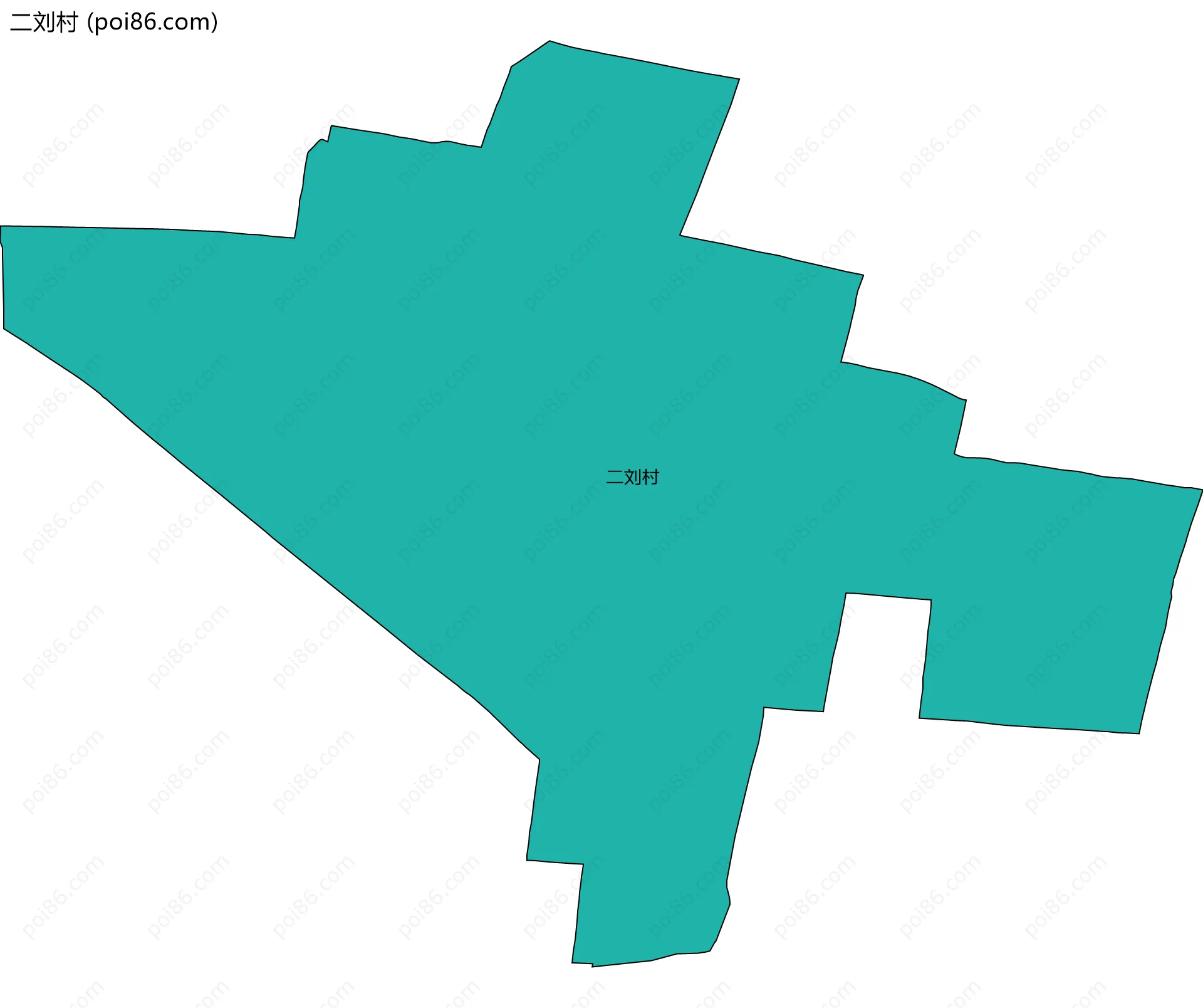 二刘村边界地图