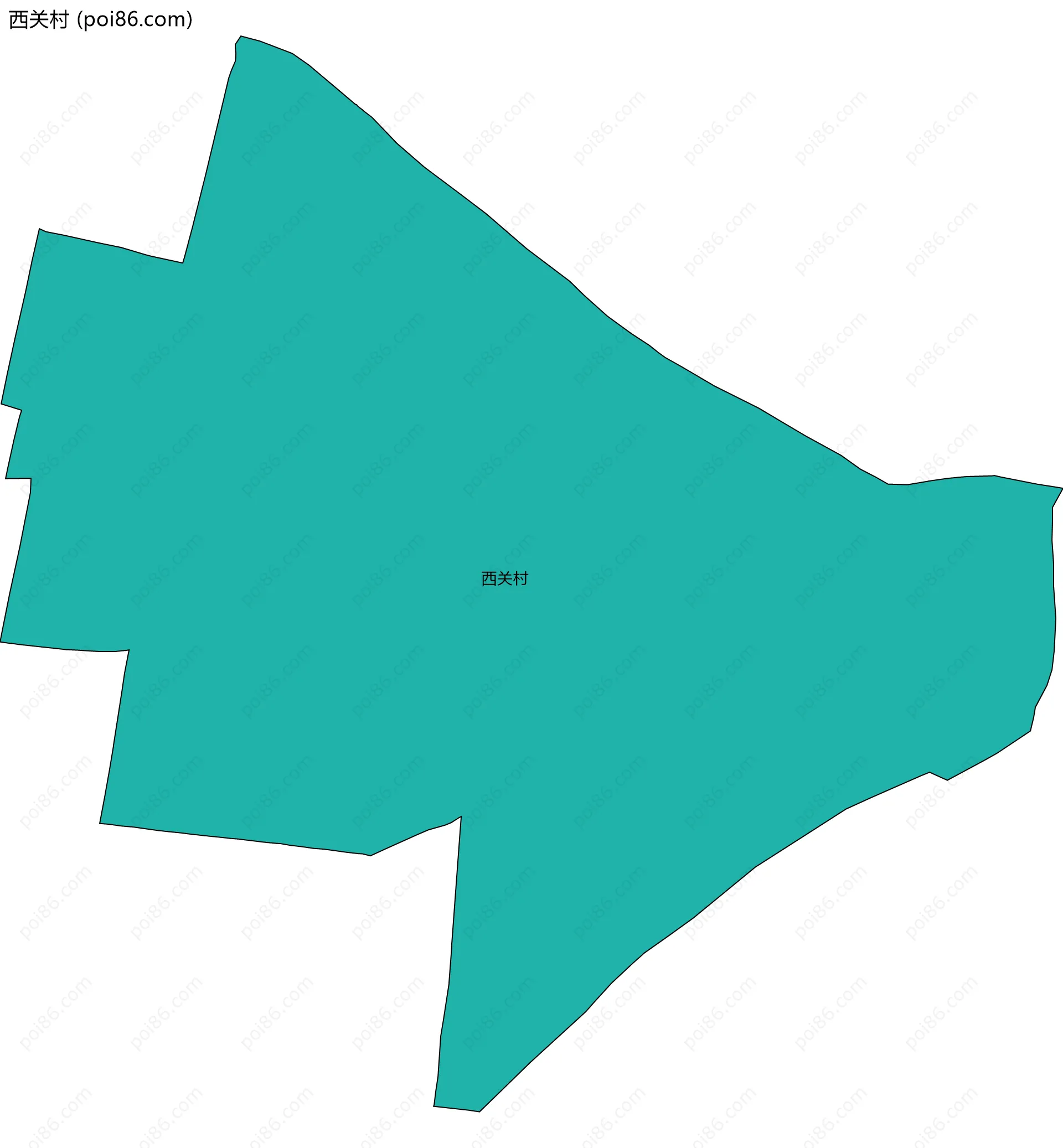 西关村边界地图
