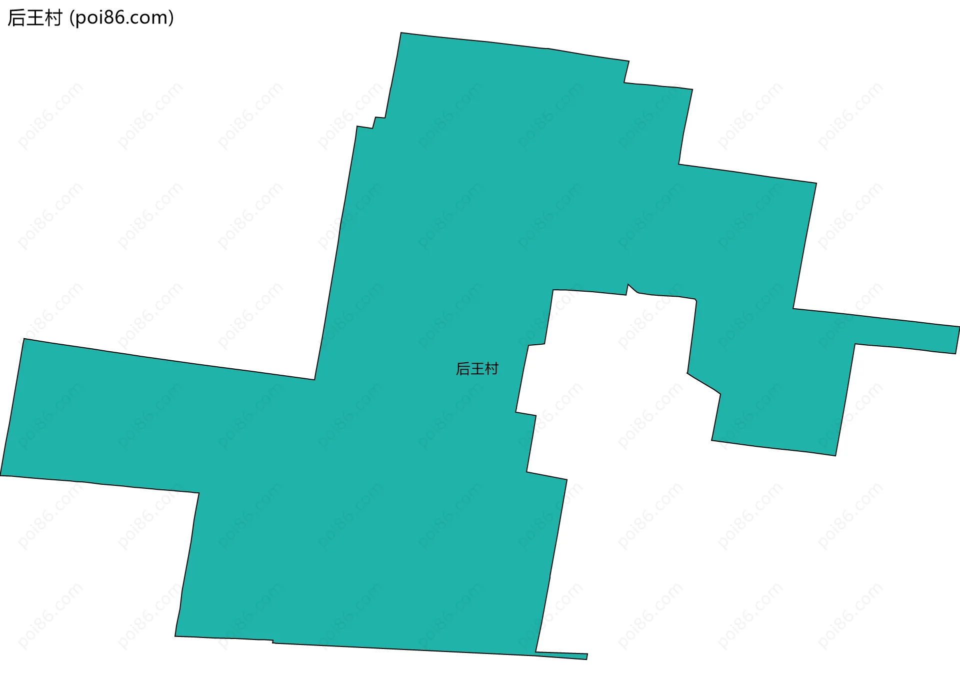 后王村边界地图