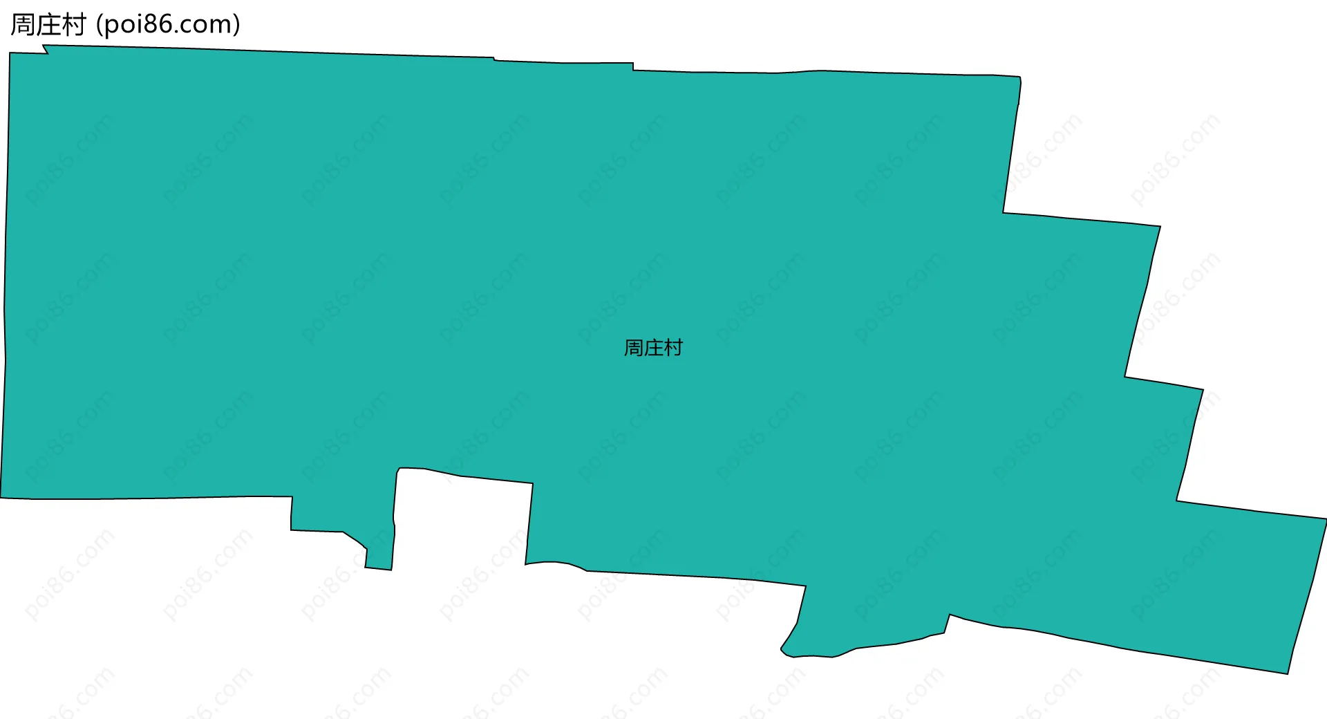 周庄村边界地图