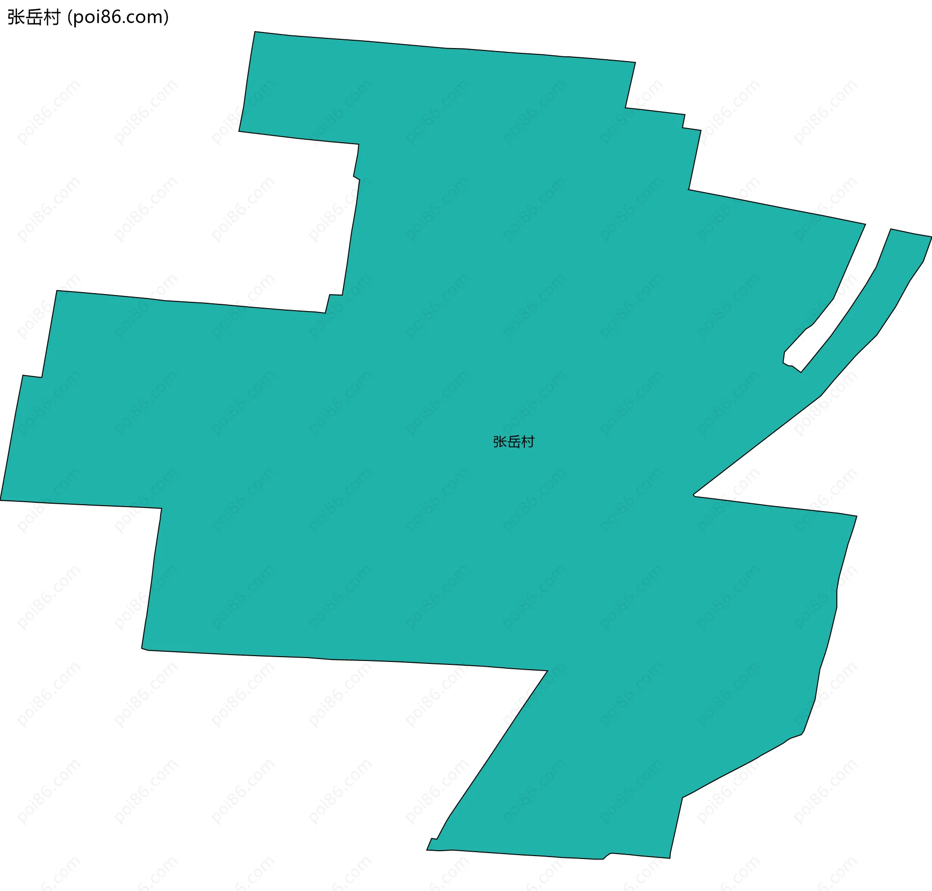 张岳村边界地图