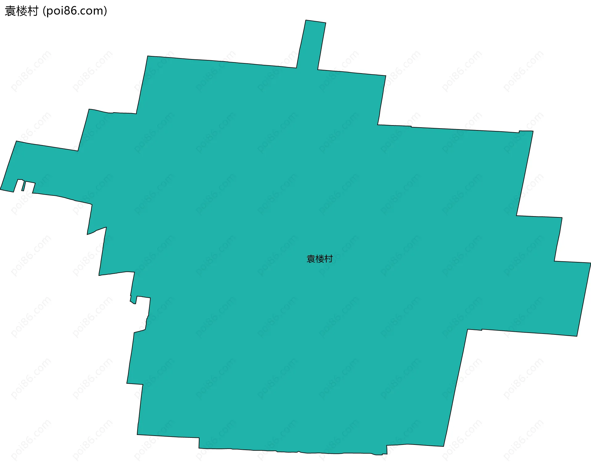 袁楼村边界地图