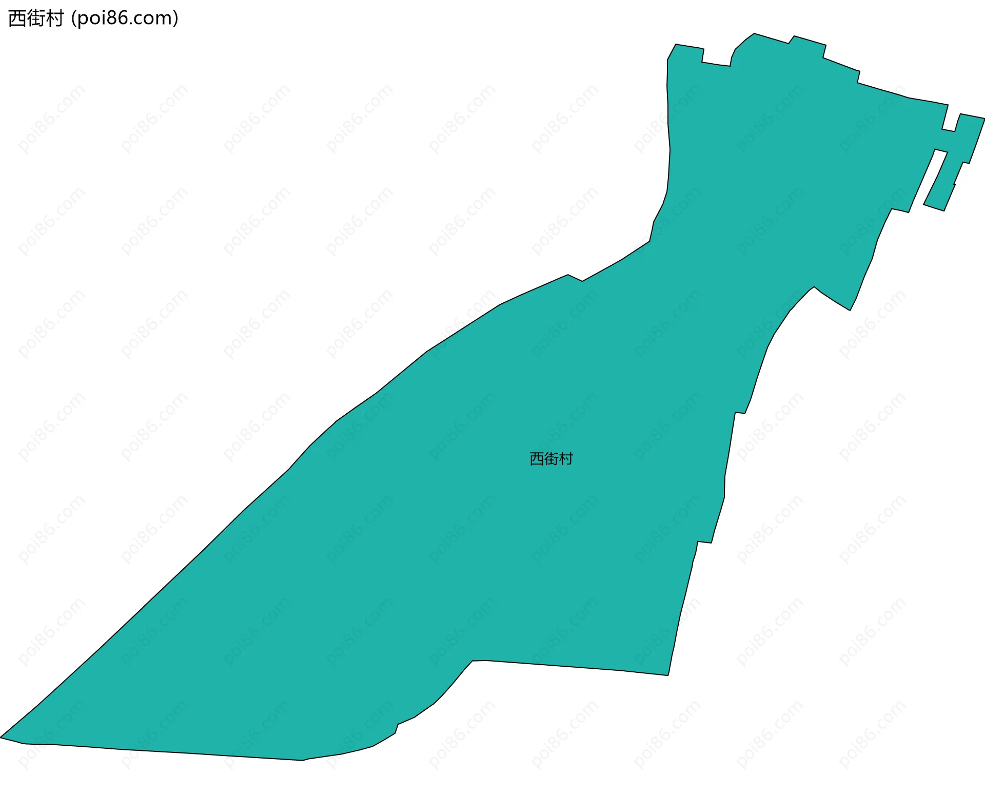 西街村边界地图