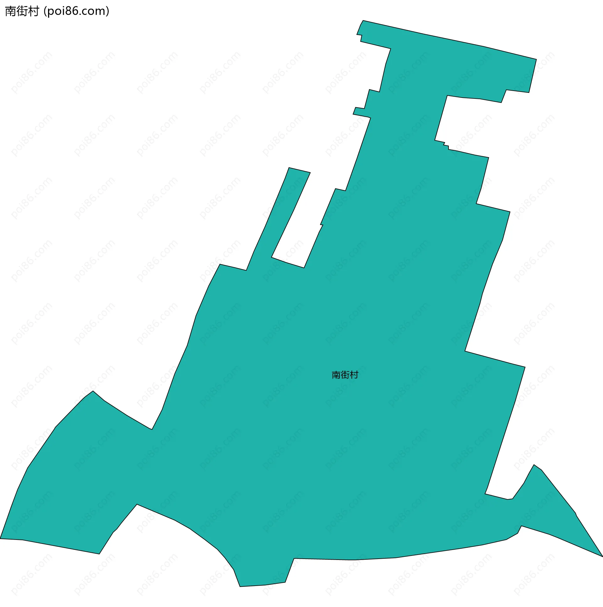 南街村边界地图