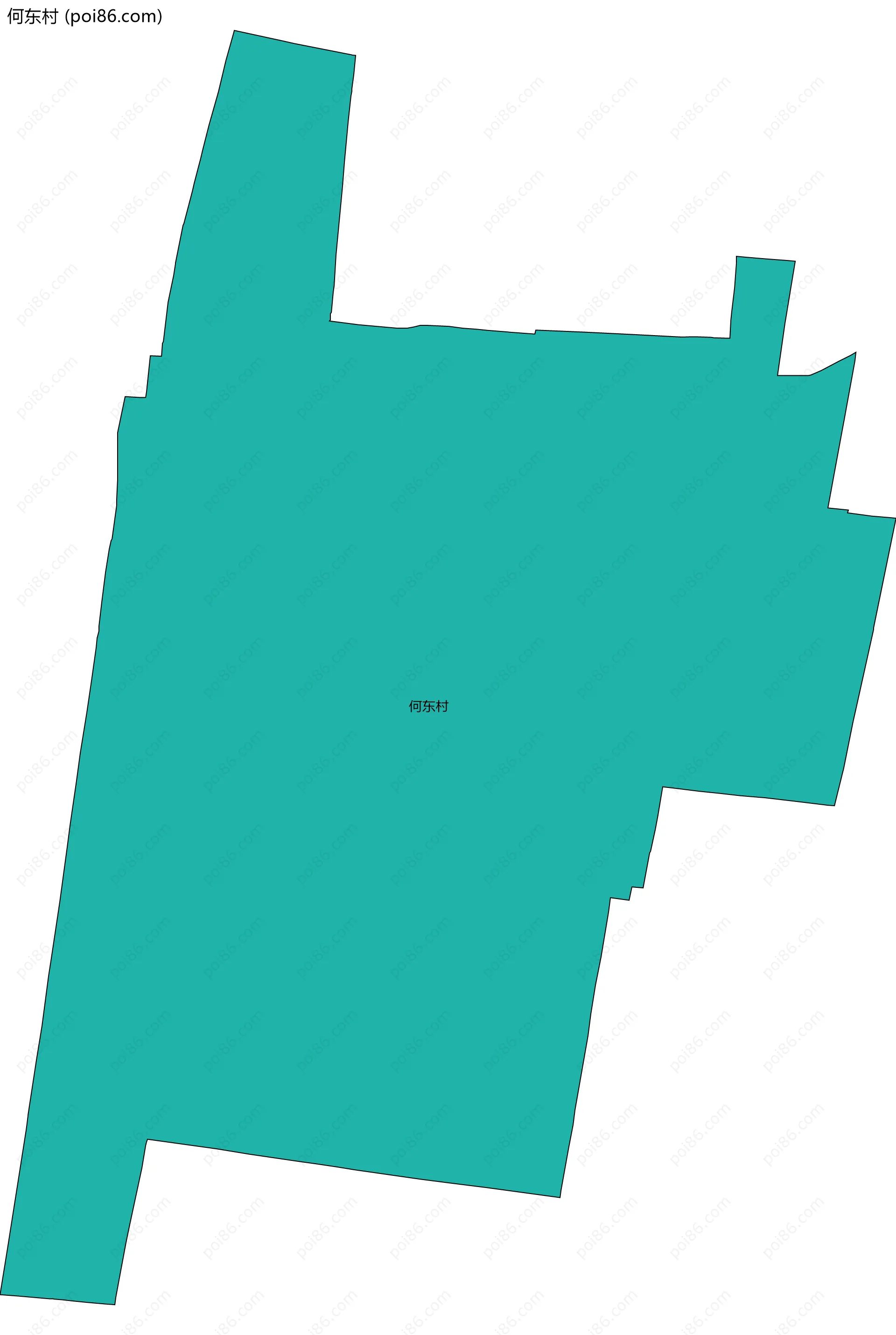 何东村边界地图