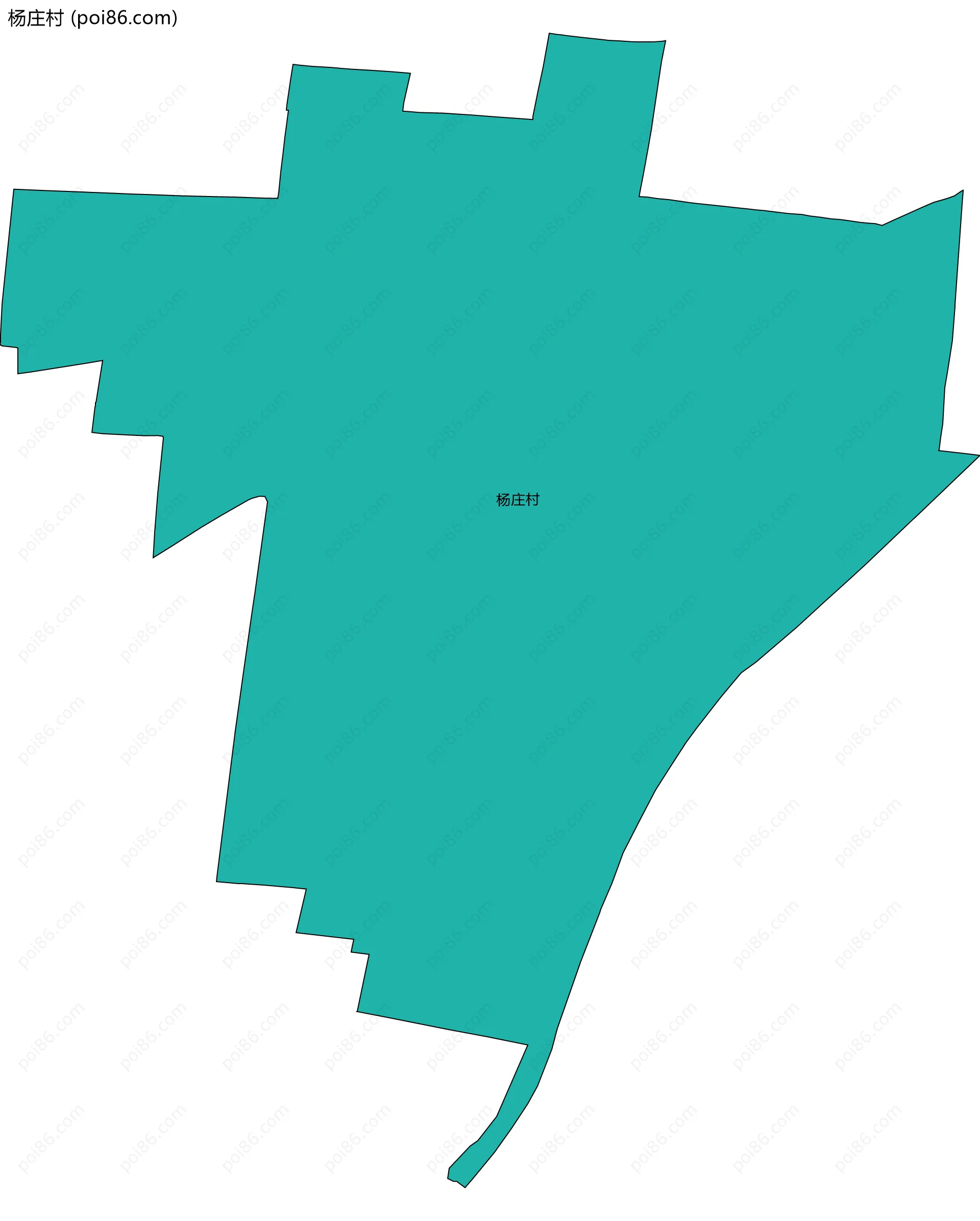 杨庄村边界地图