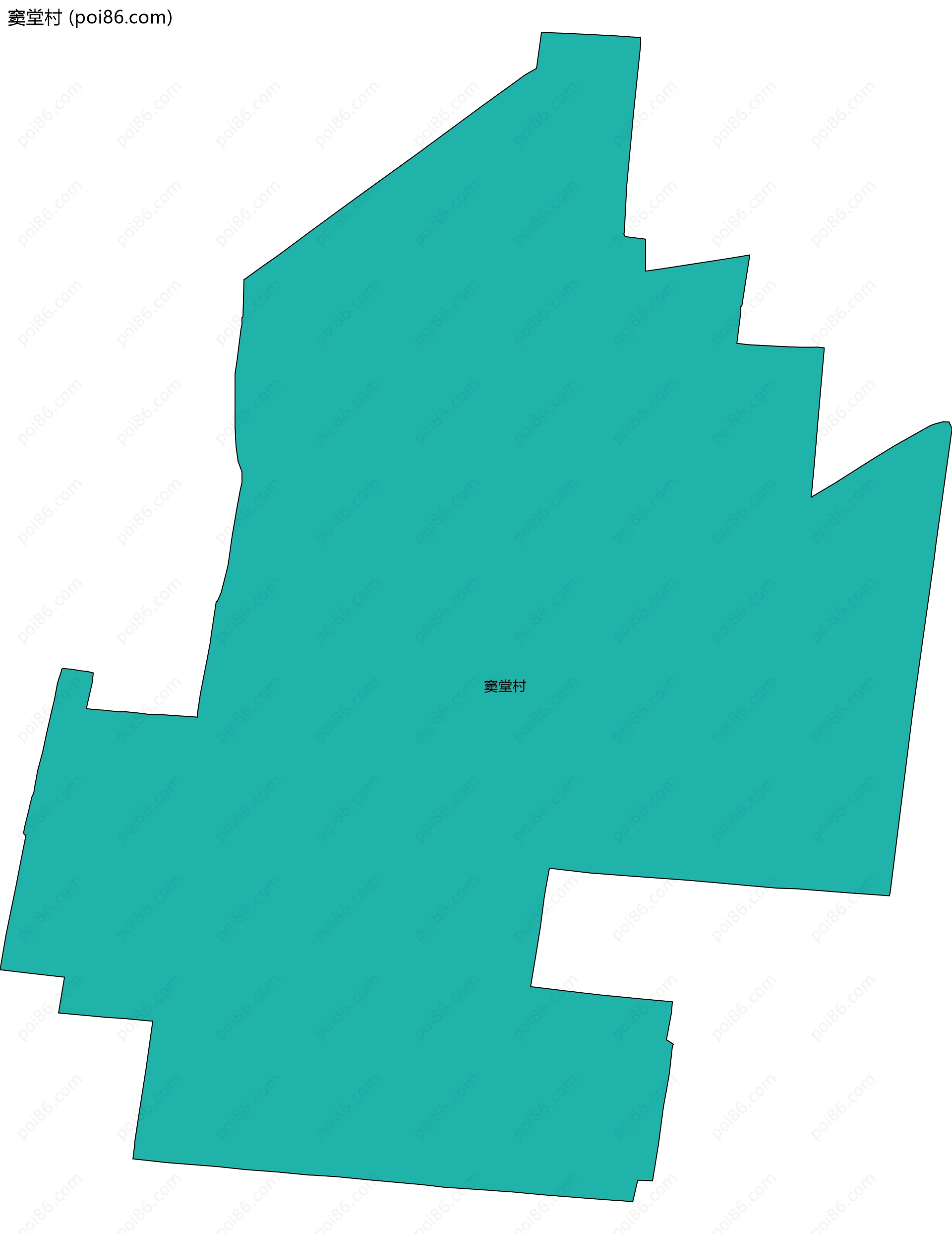 窦堂村边界地图