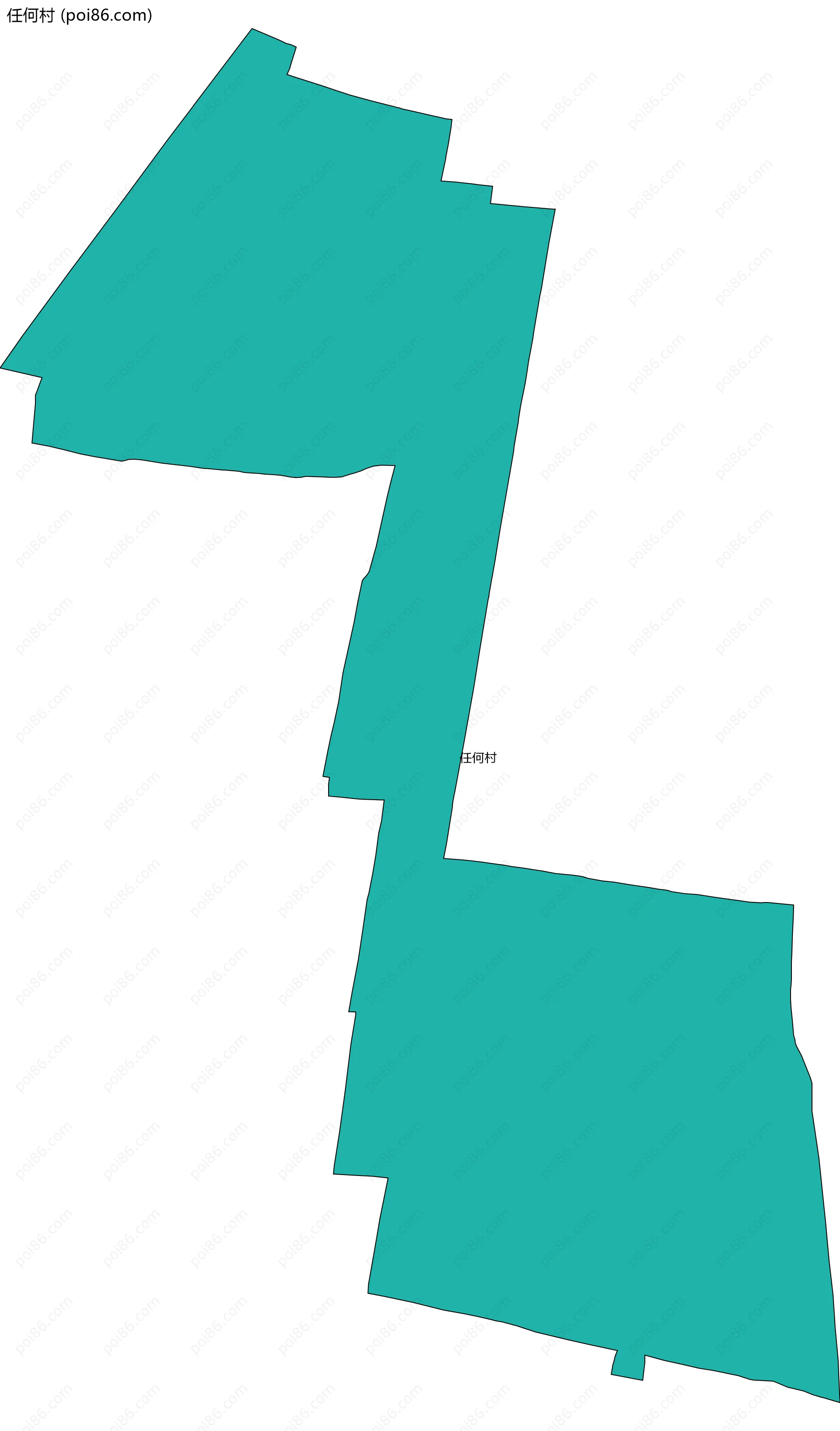 任何村边界地图
