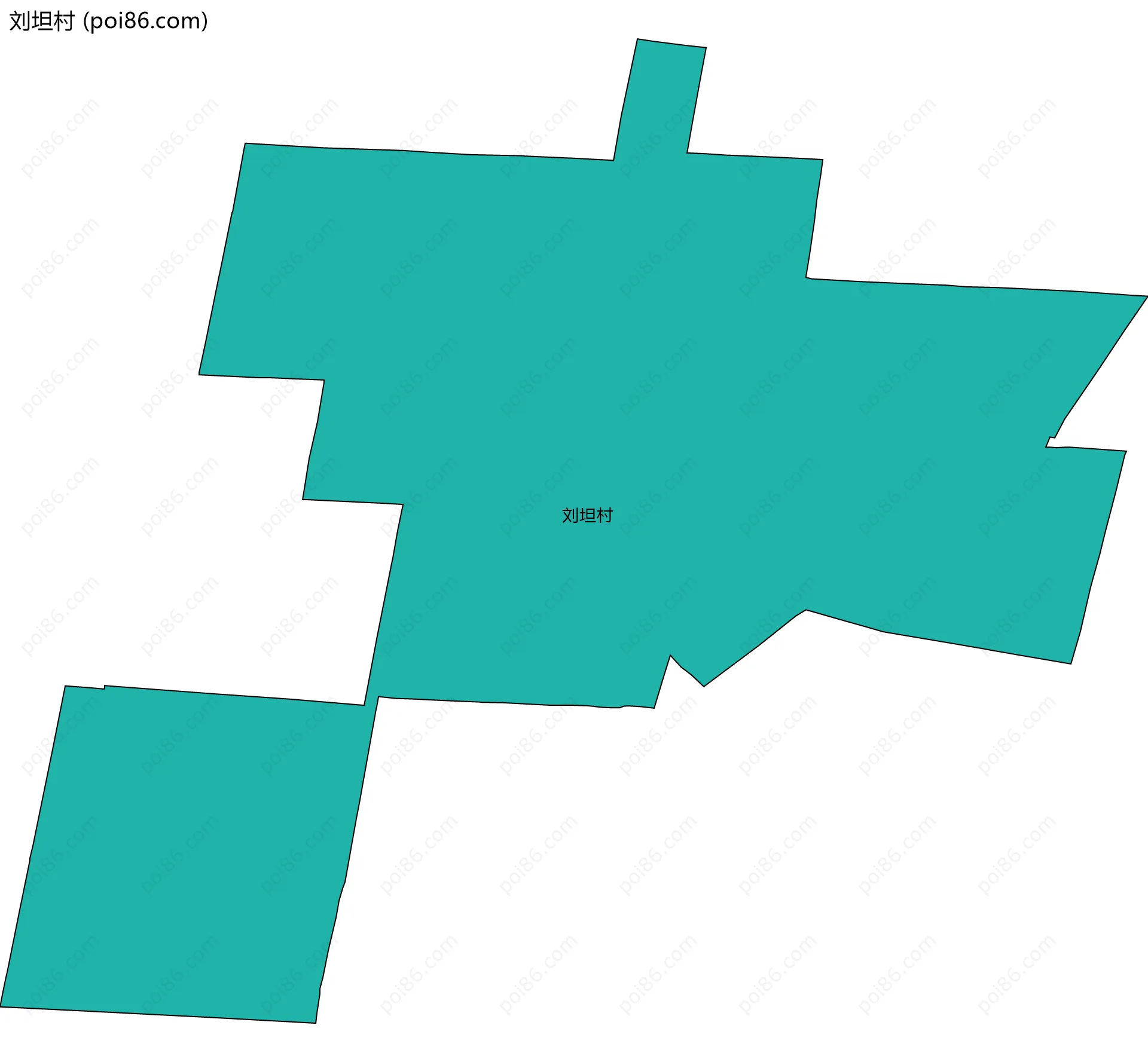 刘坦村边界地图