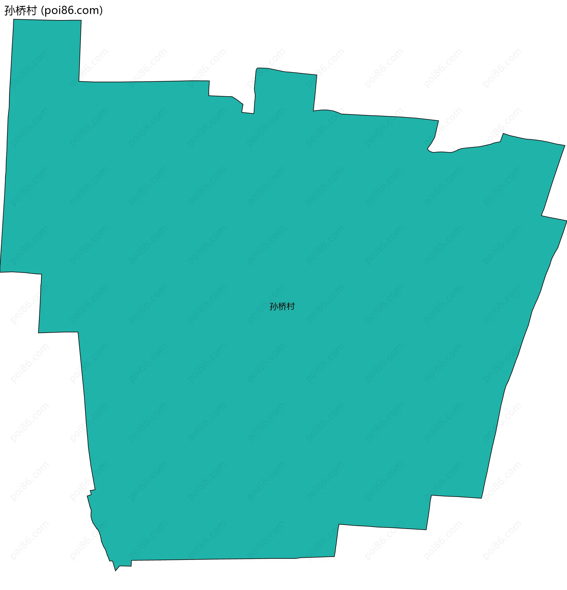 孙桥村边界地图