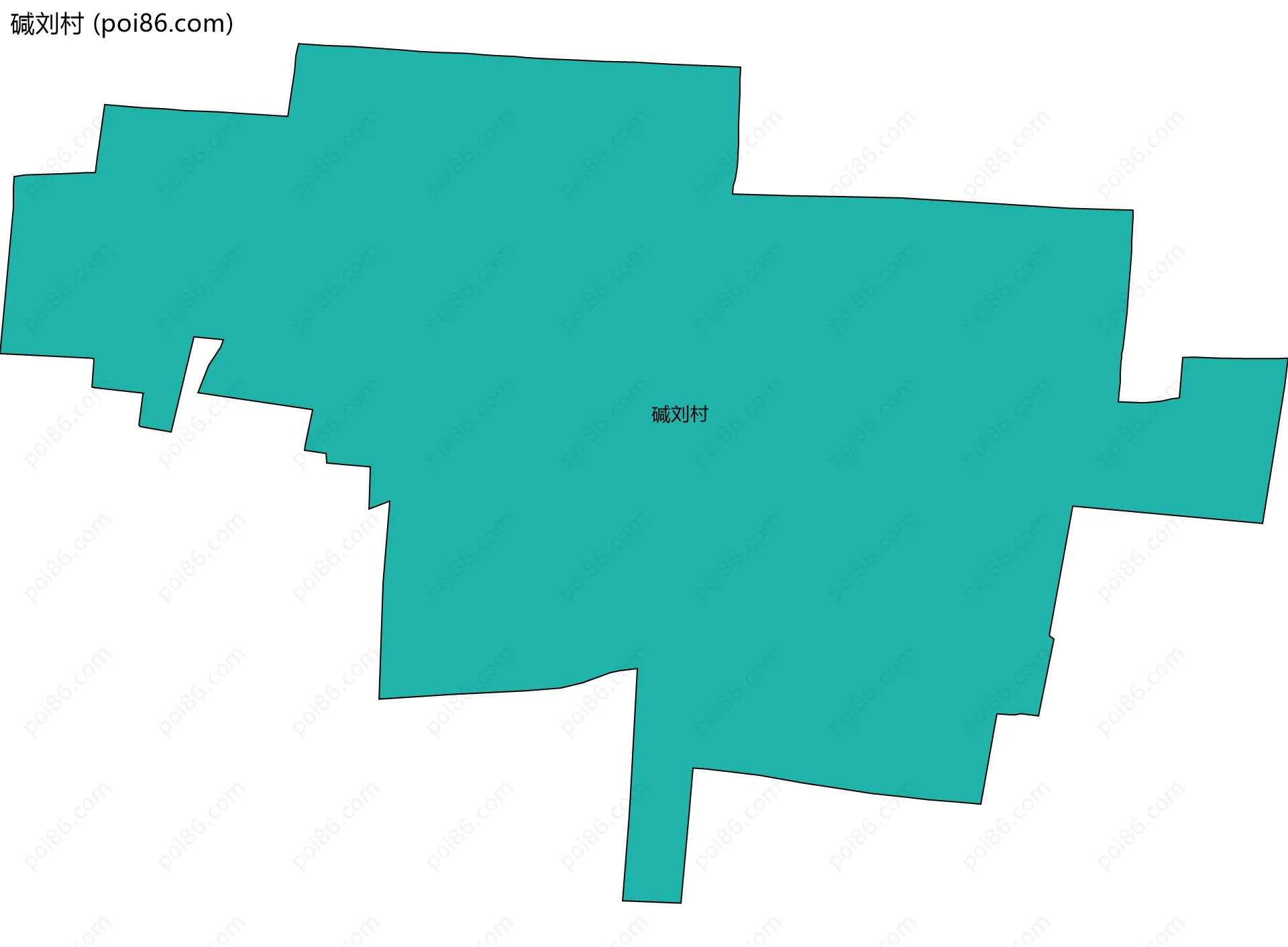碱刘村边界地图