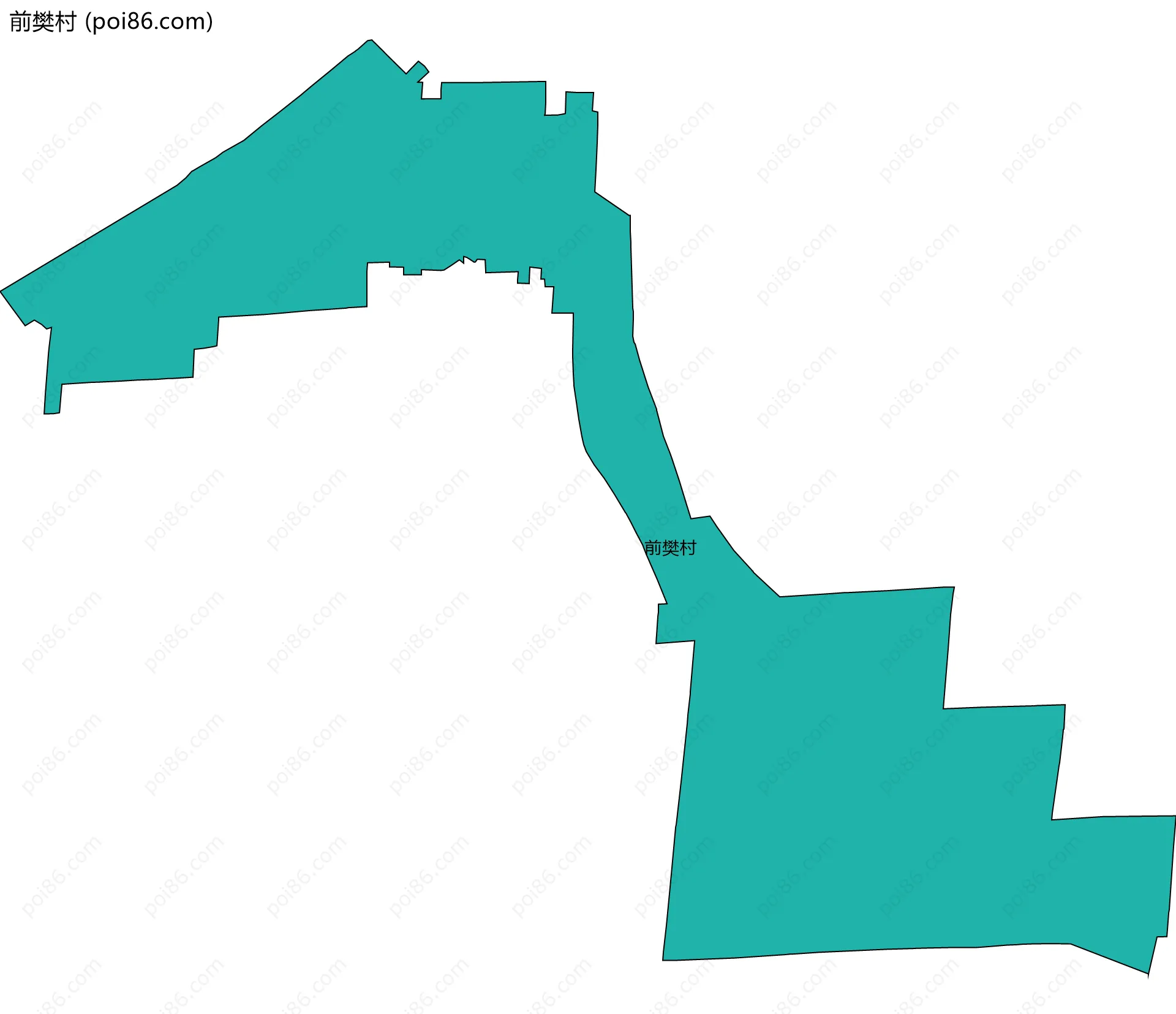 前樊村边界地图