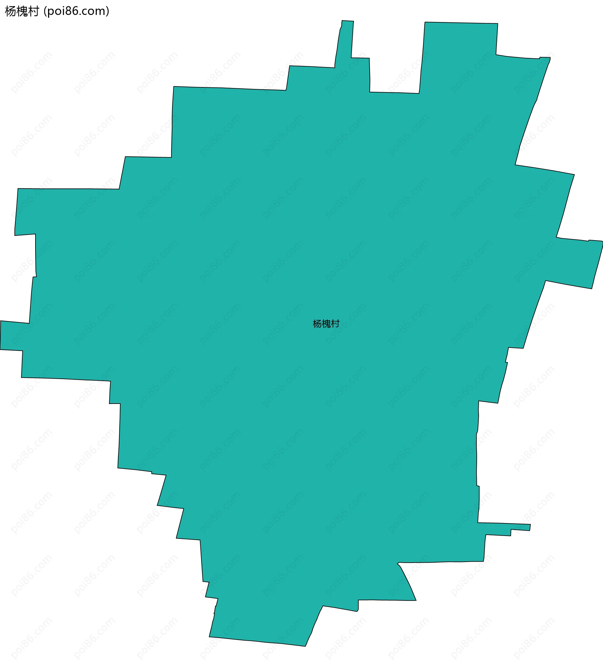 杨槐村边界地图