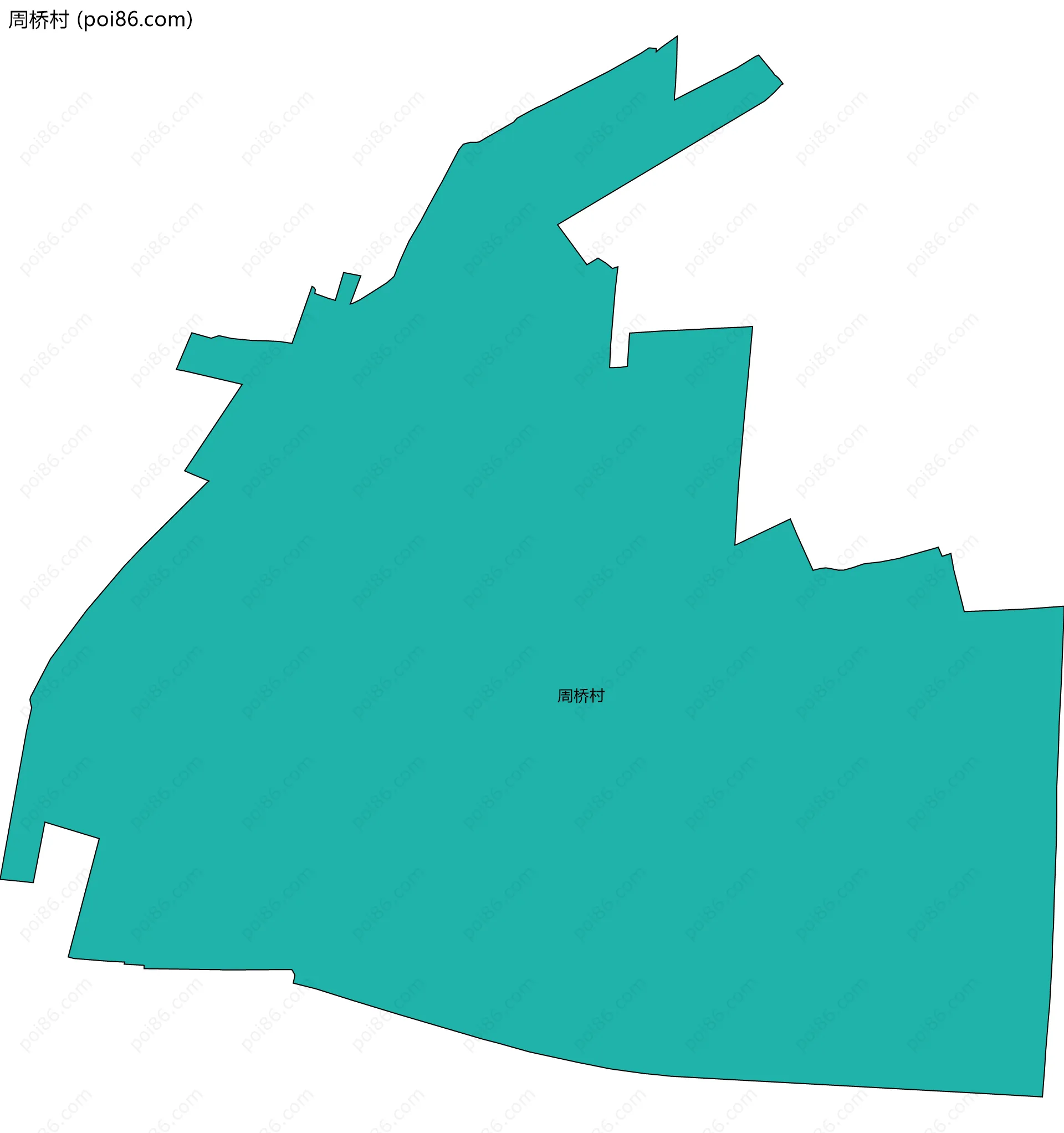 周桥村边界地图