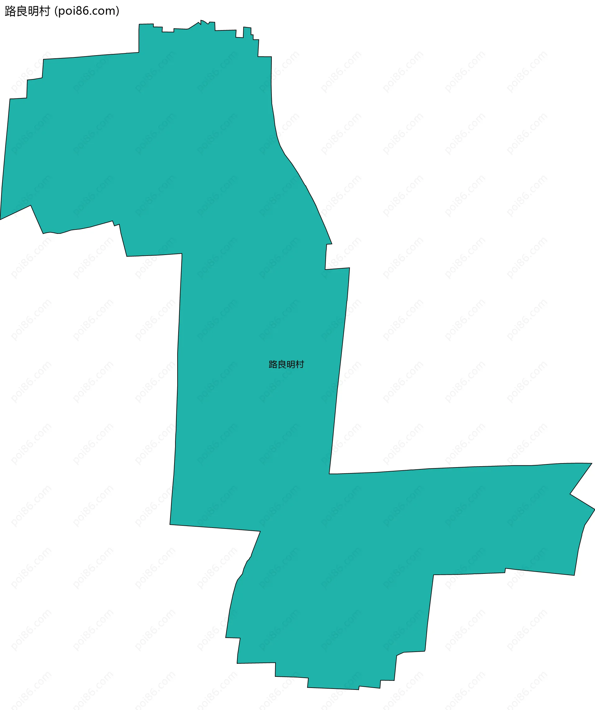 路良明村边界地图