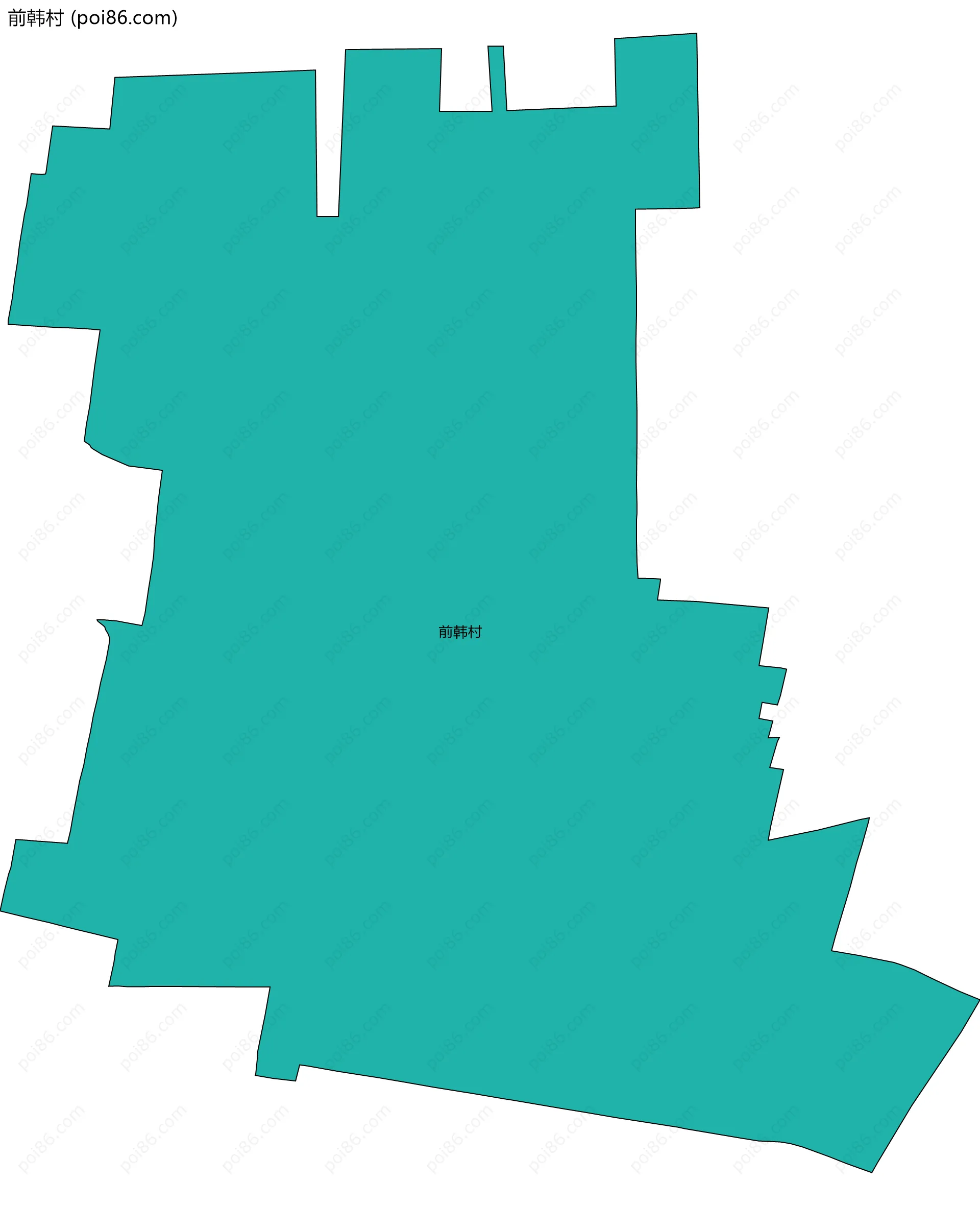 前韩村边界地图