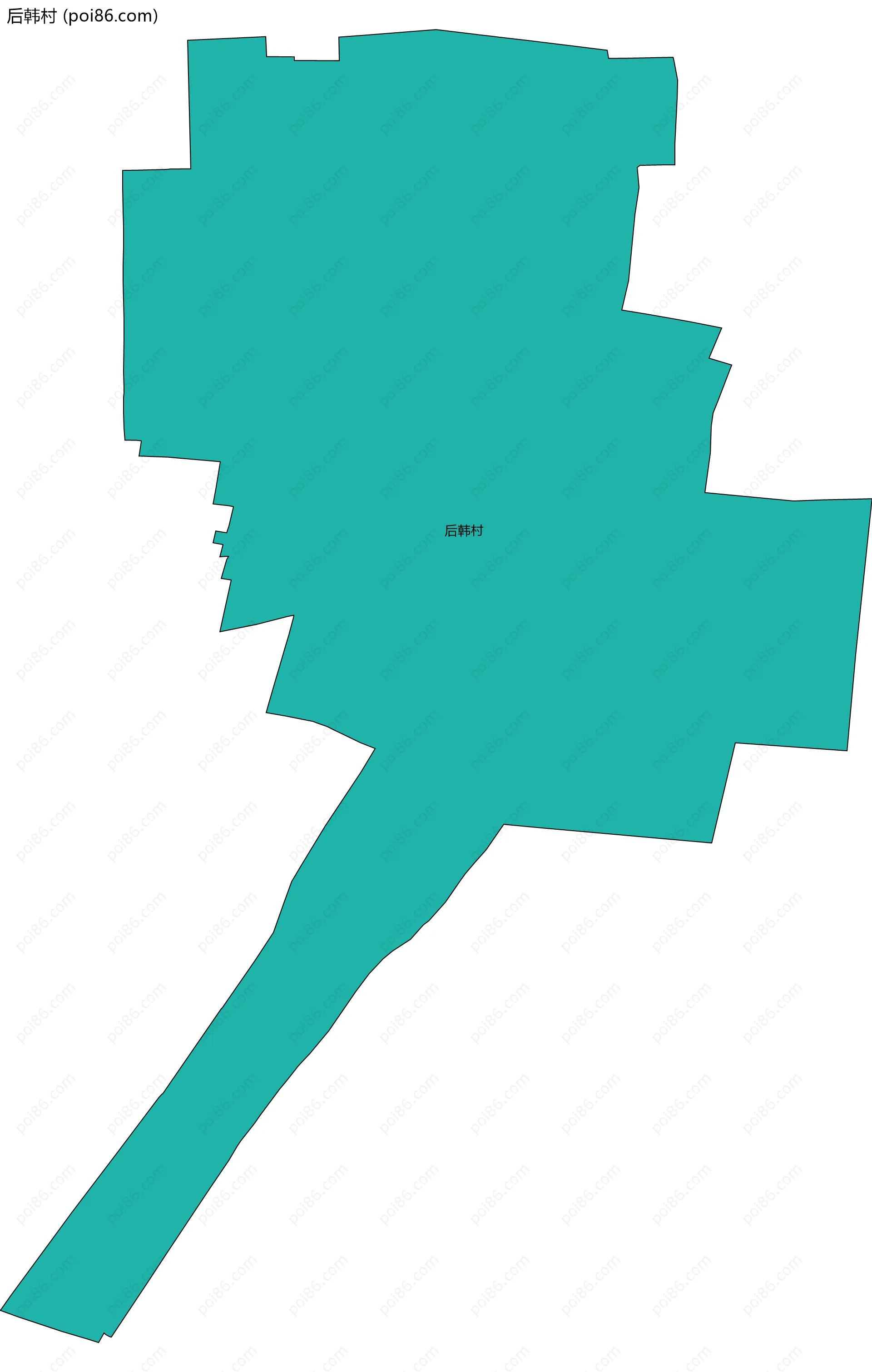 后韩村边界地图