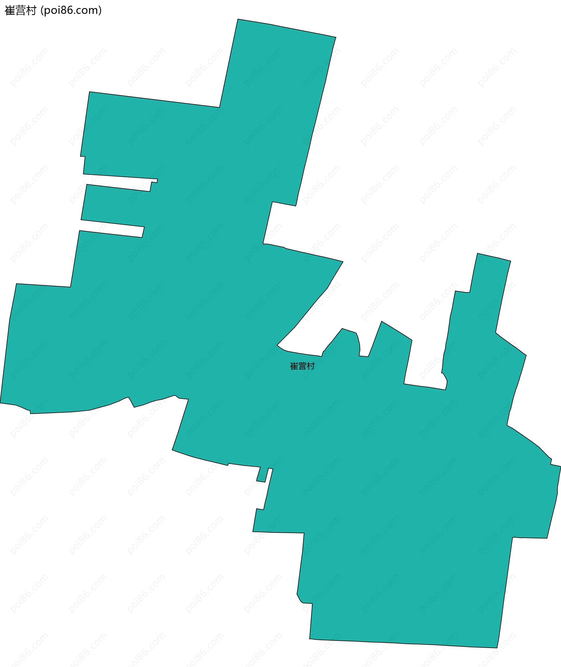 崔营村边界地图