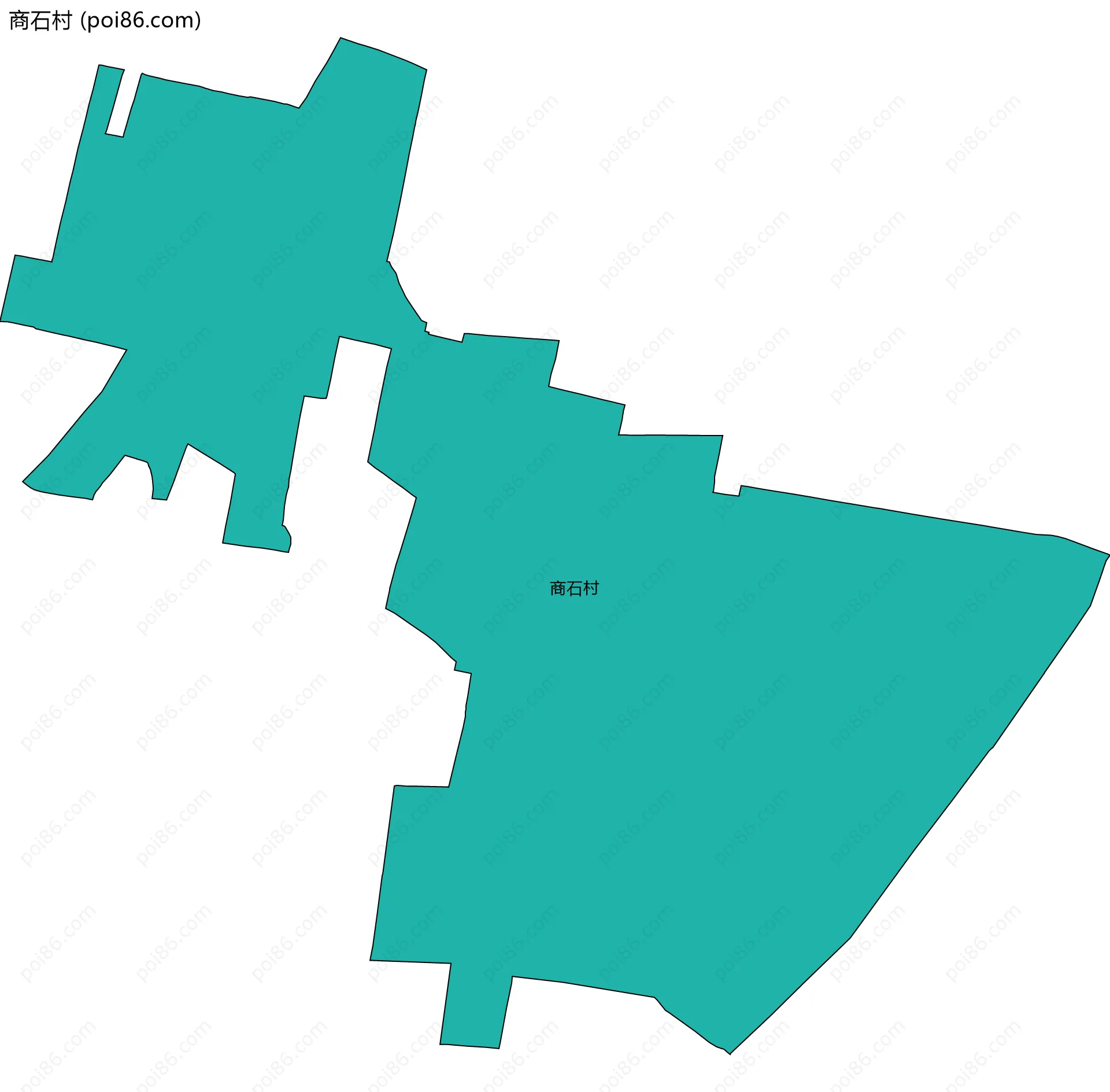 商石村边界地图