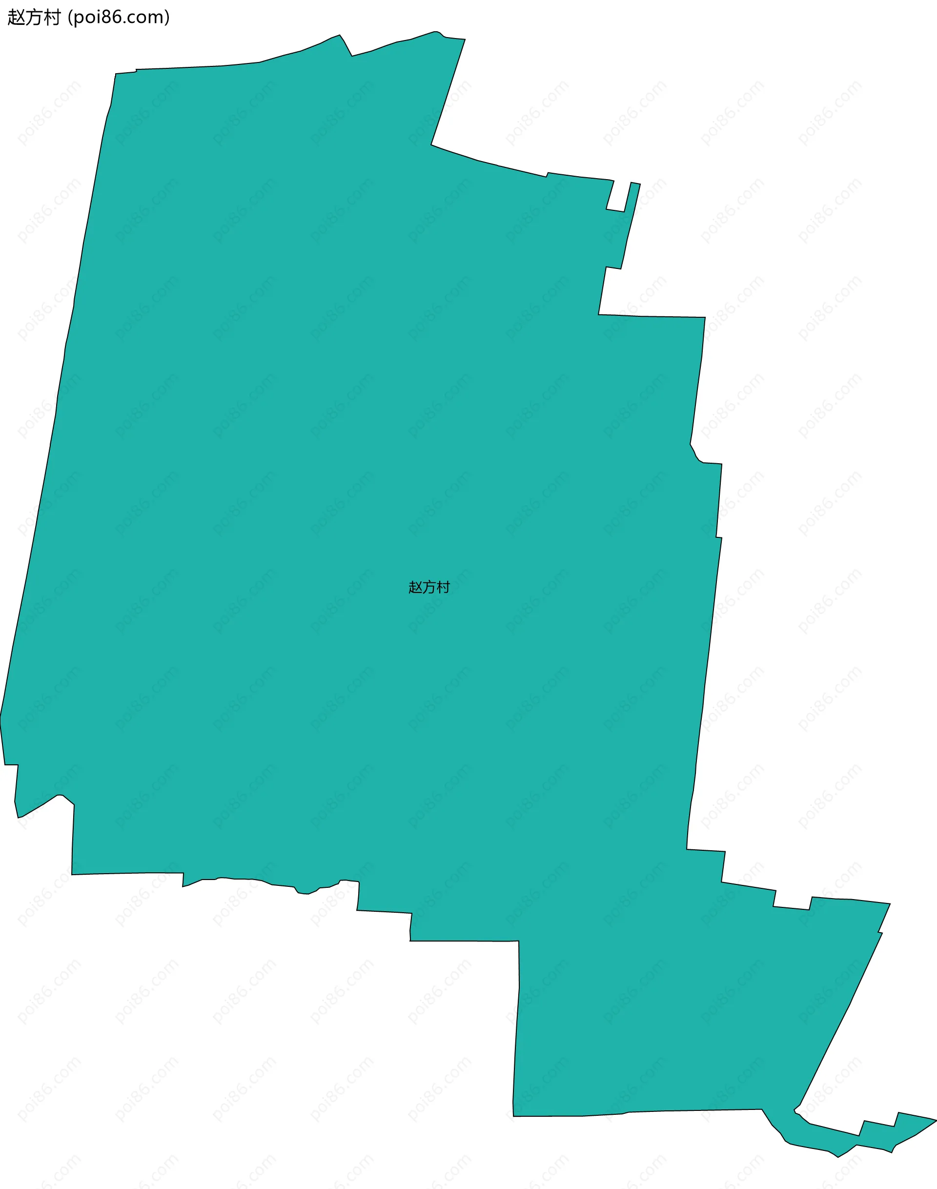 赵方村边界地图