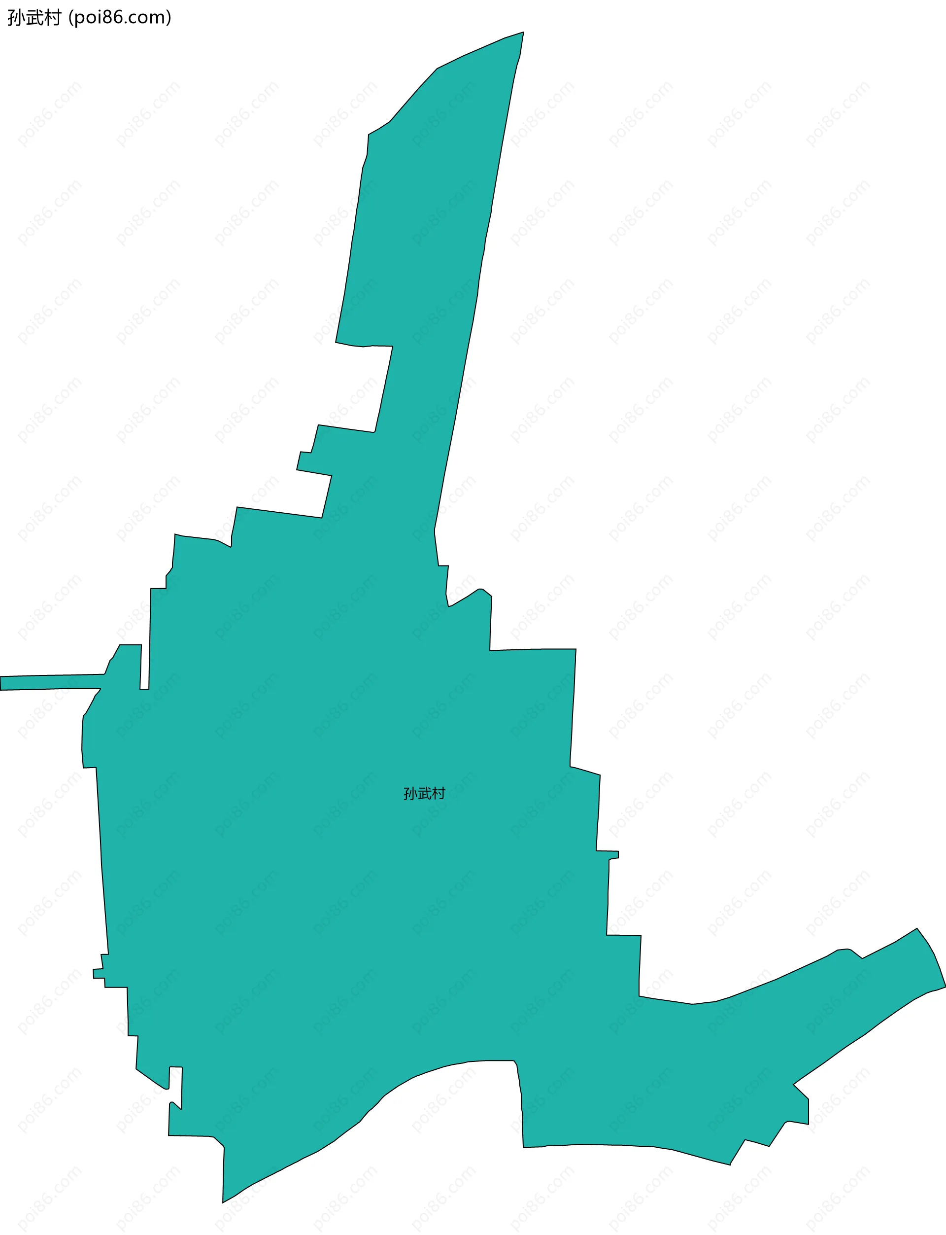 孙武村边界地图