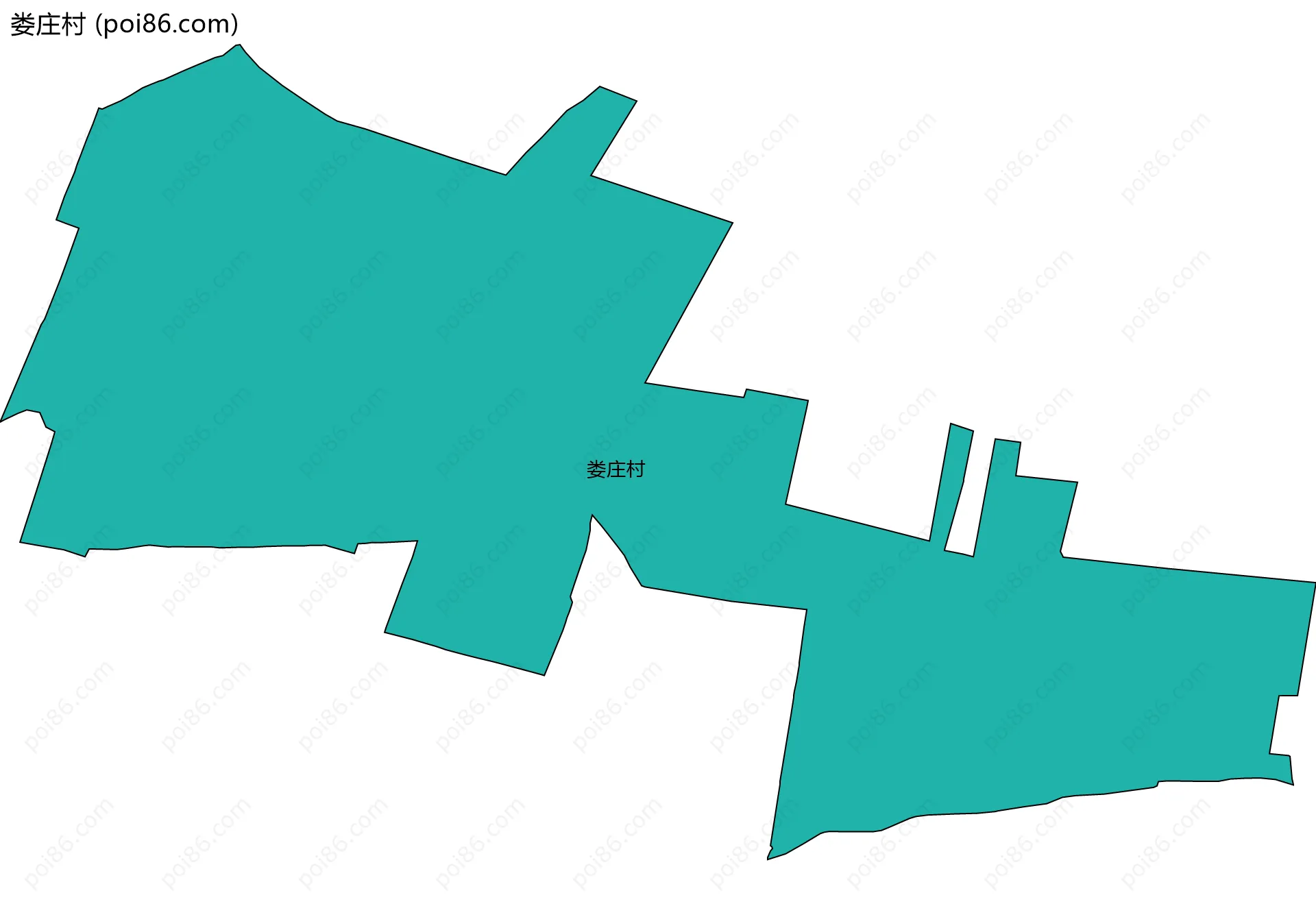 娄庄村边界地图