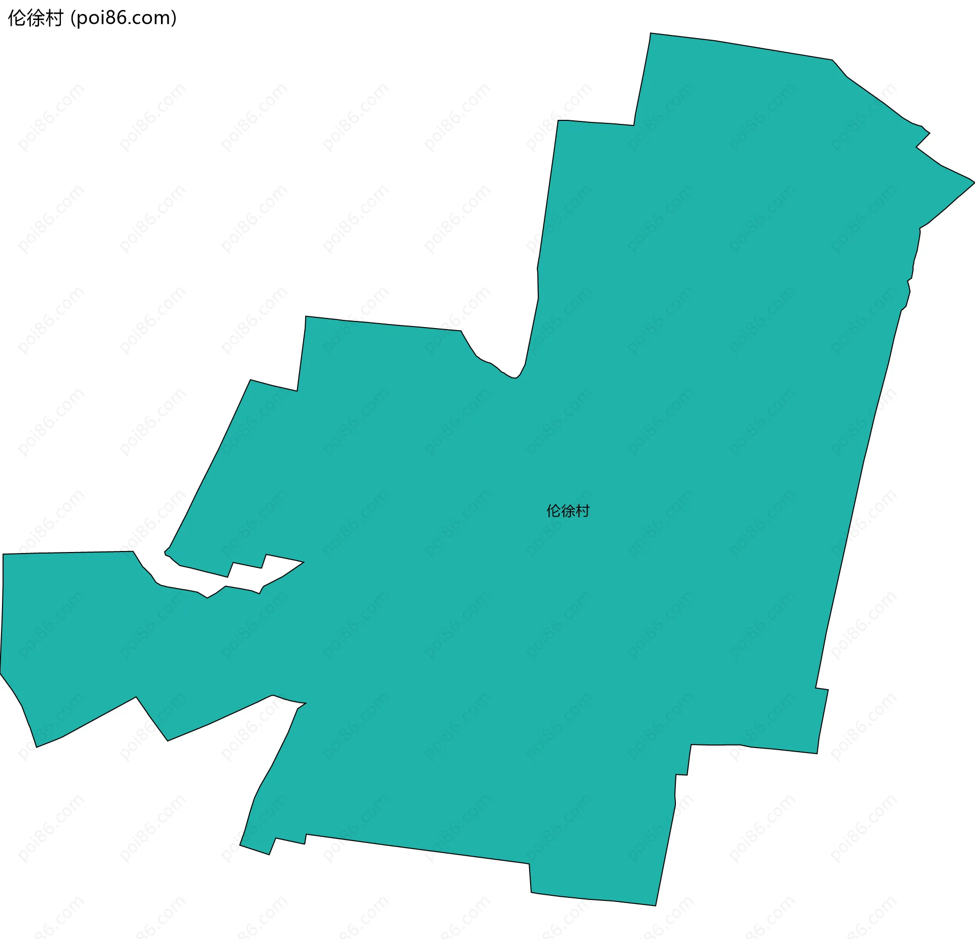 伦徐村边界地图