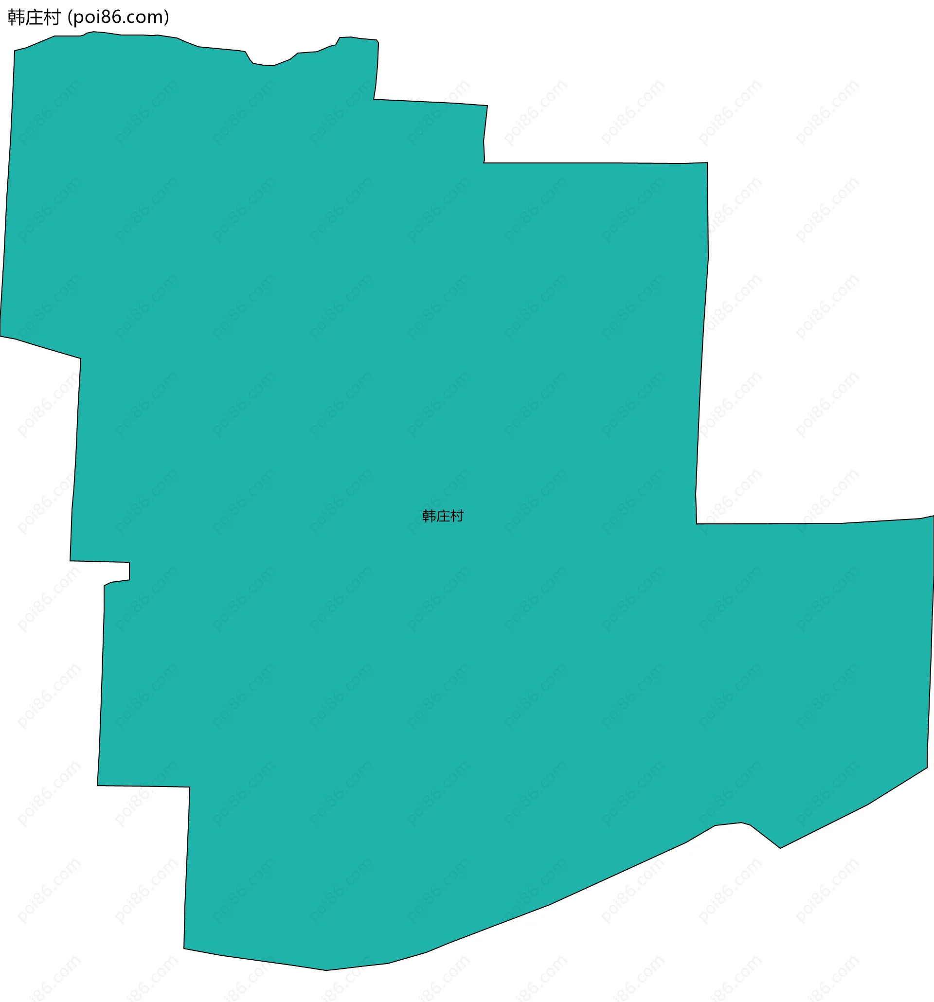 韩庄村边界地图