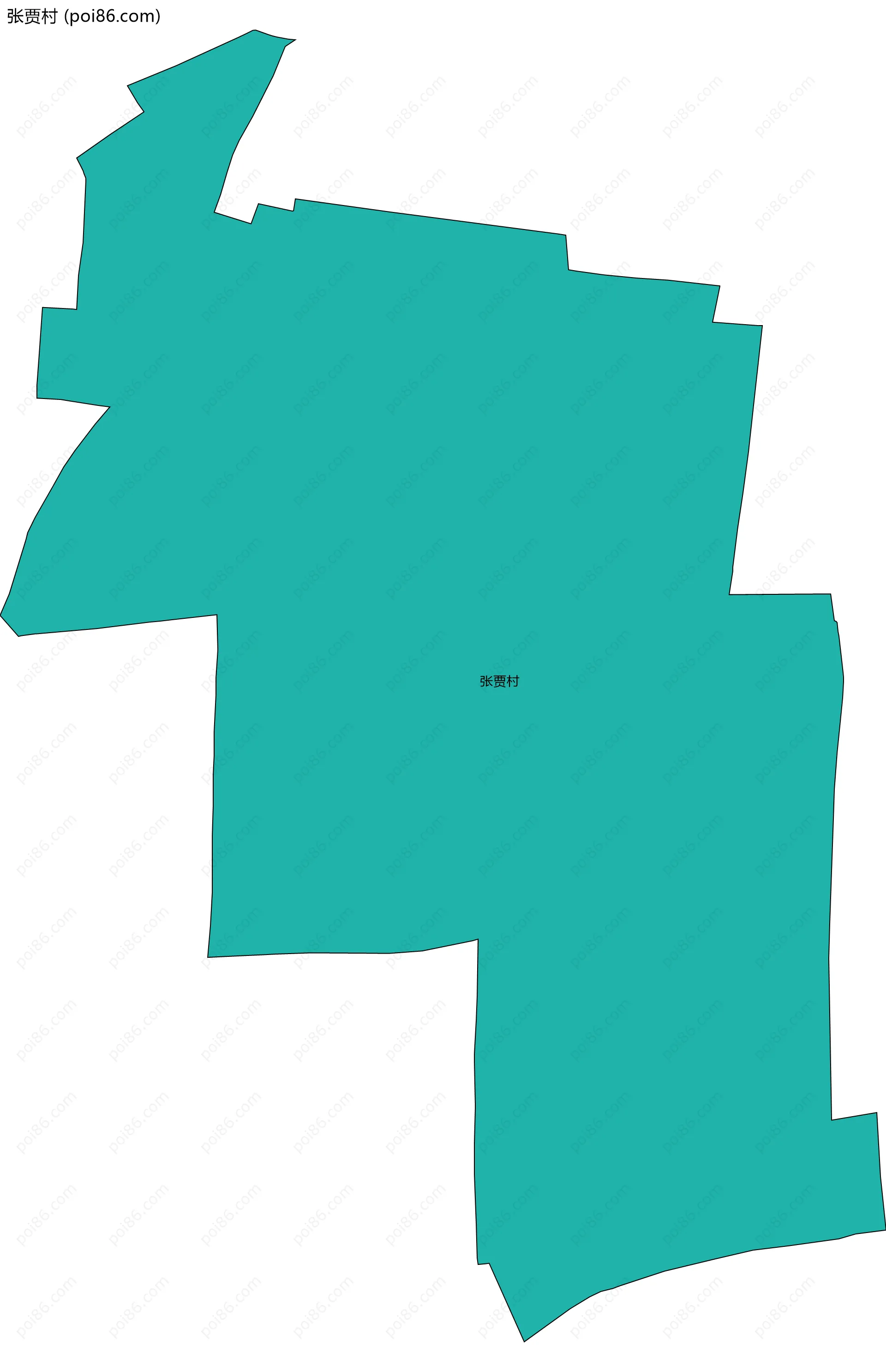 张贾村边界地图