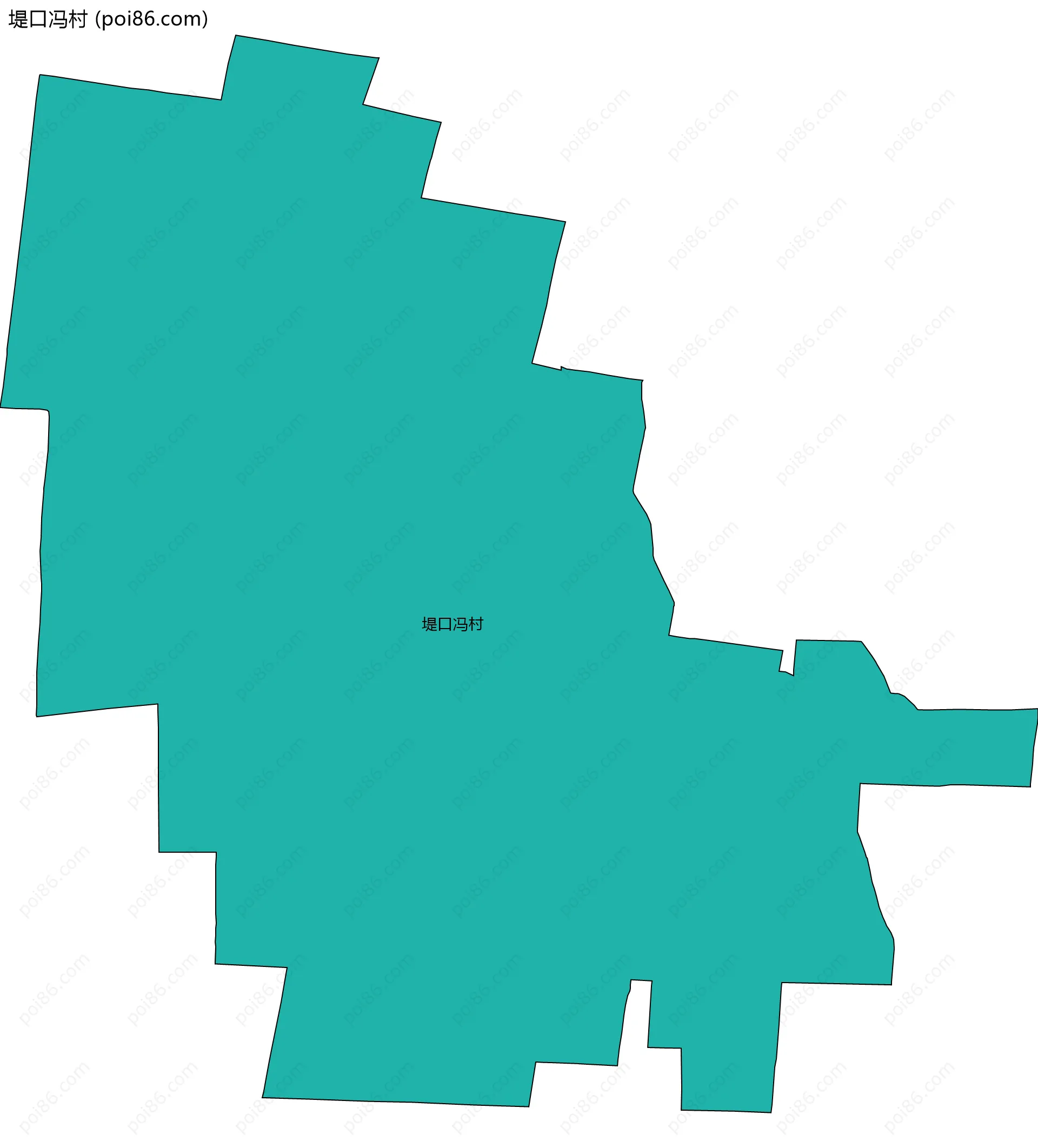 堤口冯村边界地图